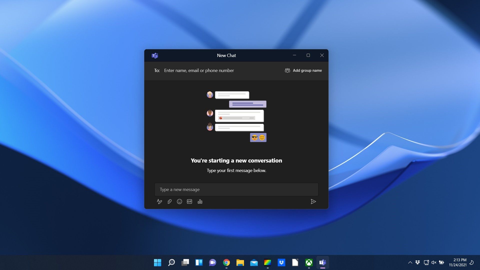 Aplikacja Rozmowa (Chat) w Windows 11
