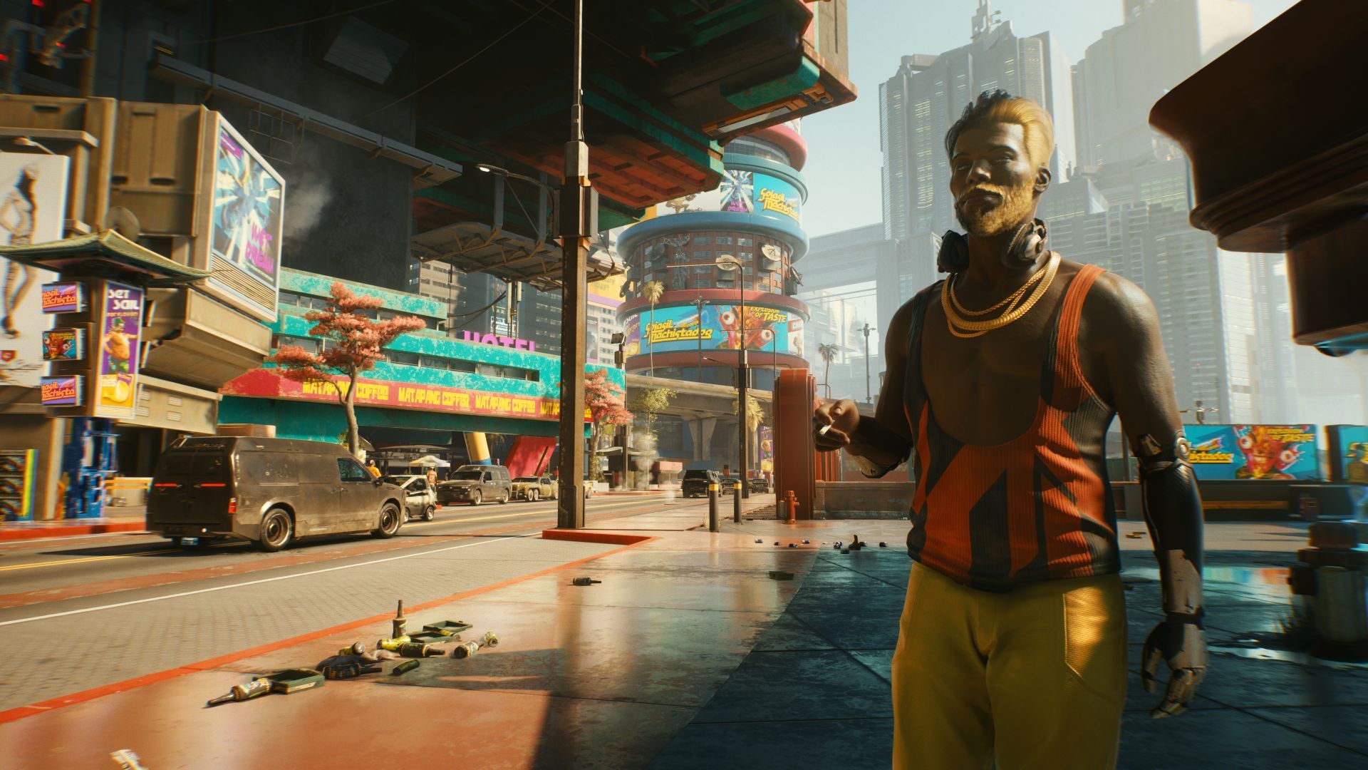 Cyberpunk 2077 - barwni mieszkańcy miasta