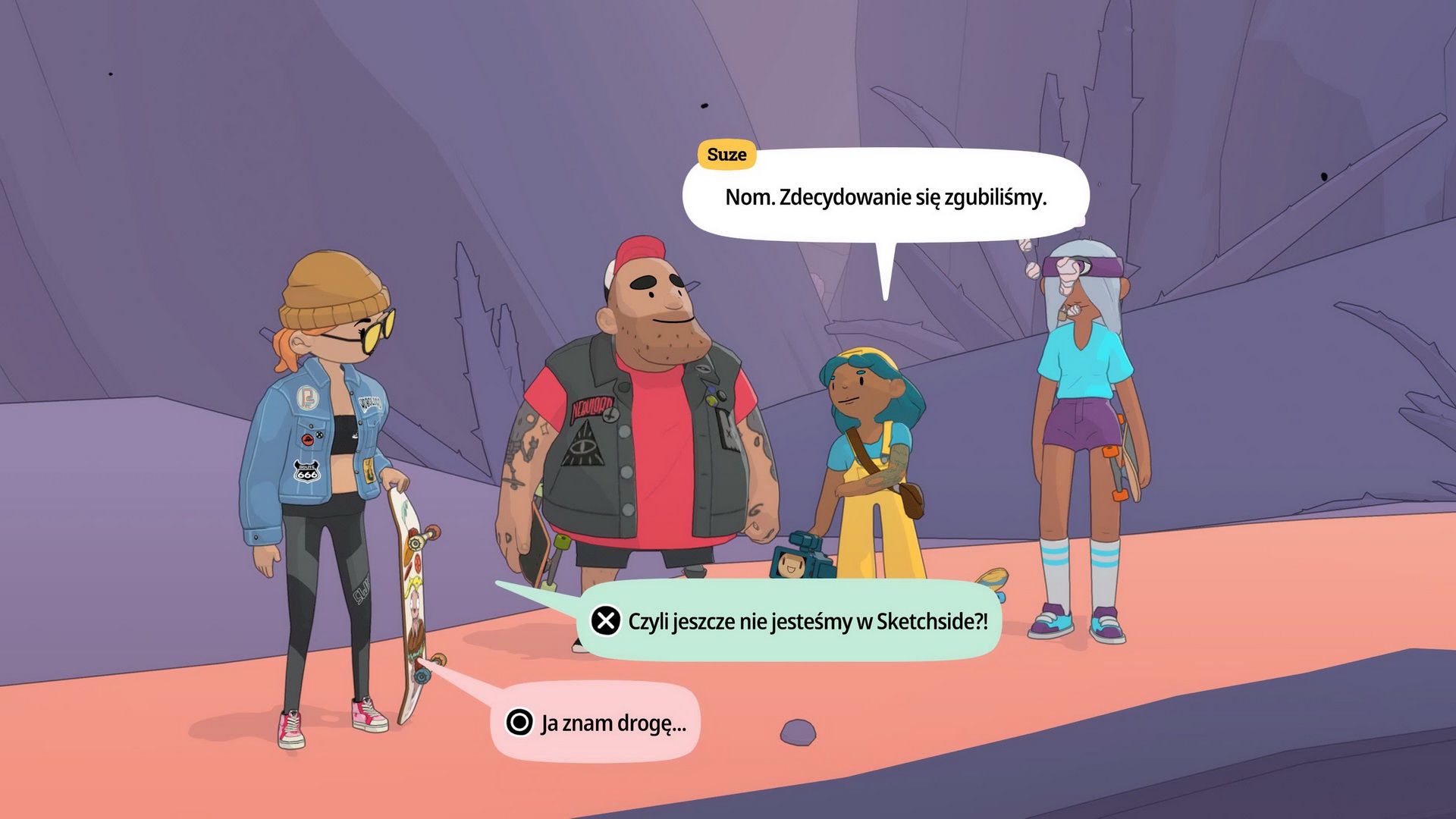 OlliOlli World - rozmowa z innymi zawodnikami