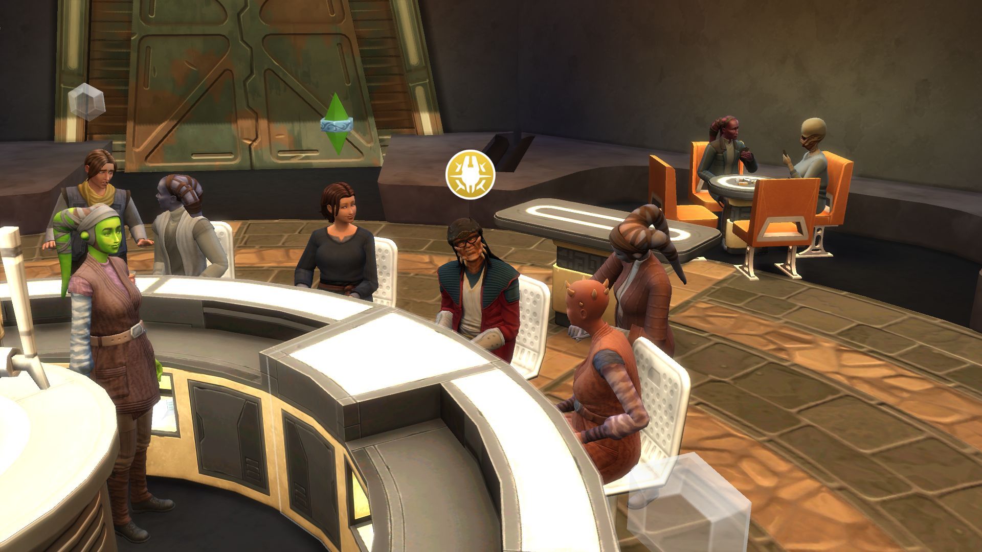 The Sims 4 Star Wars: Wyprawa na Batuu - w kantynie