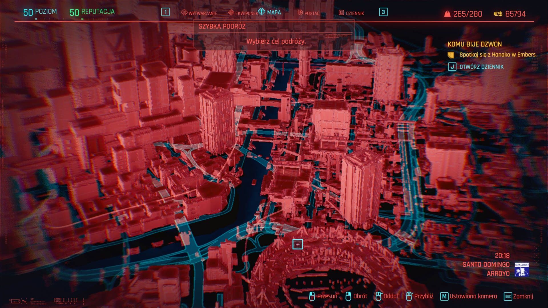 Cyberpunk 2077- mapa miasta
