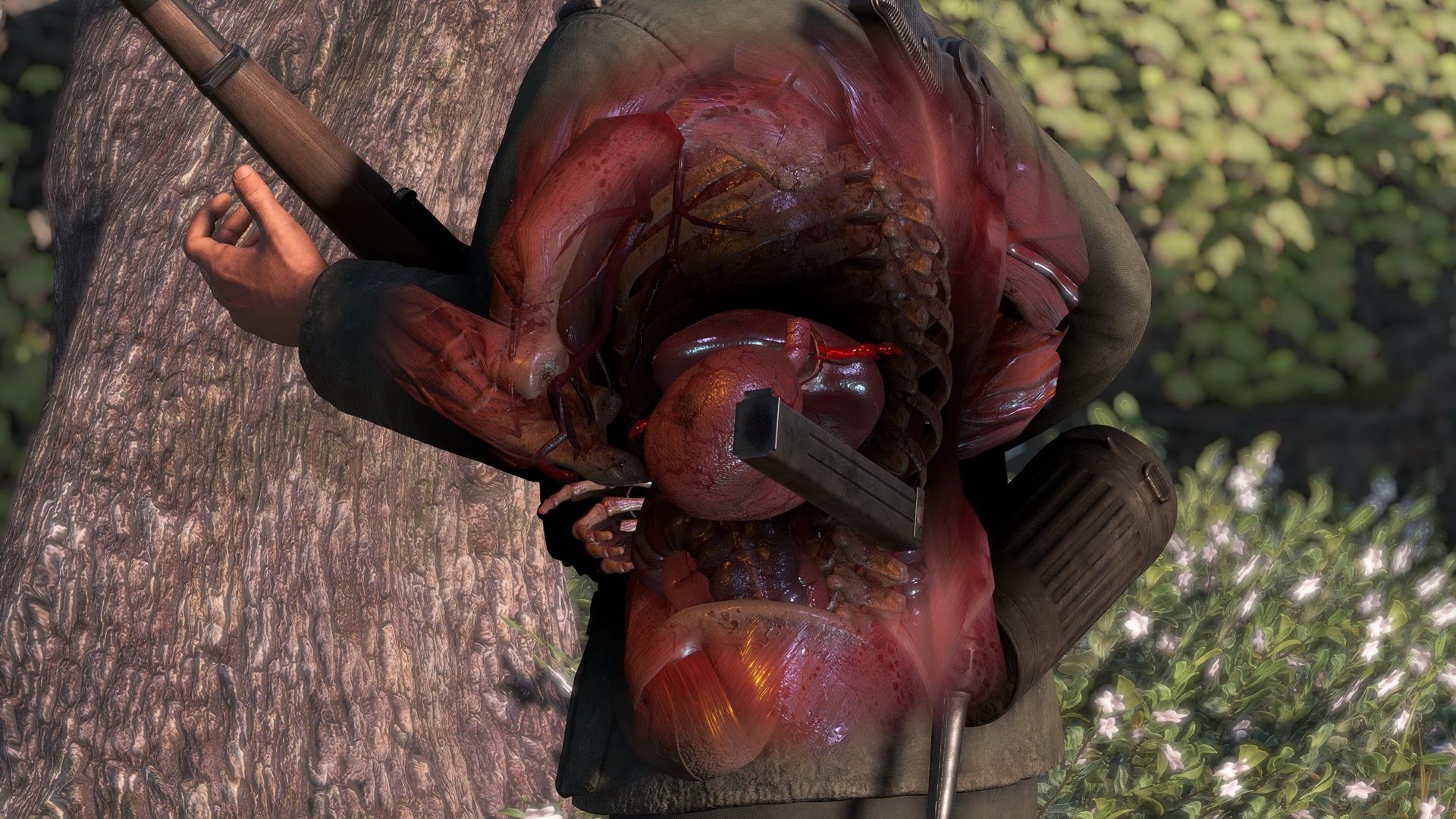 Sniper Elite 5 porównanie ujęcia rengenowskiego z Sniper Elite 4