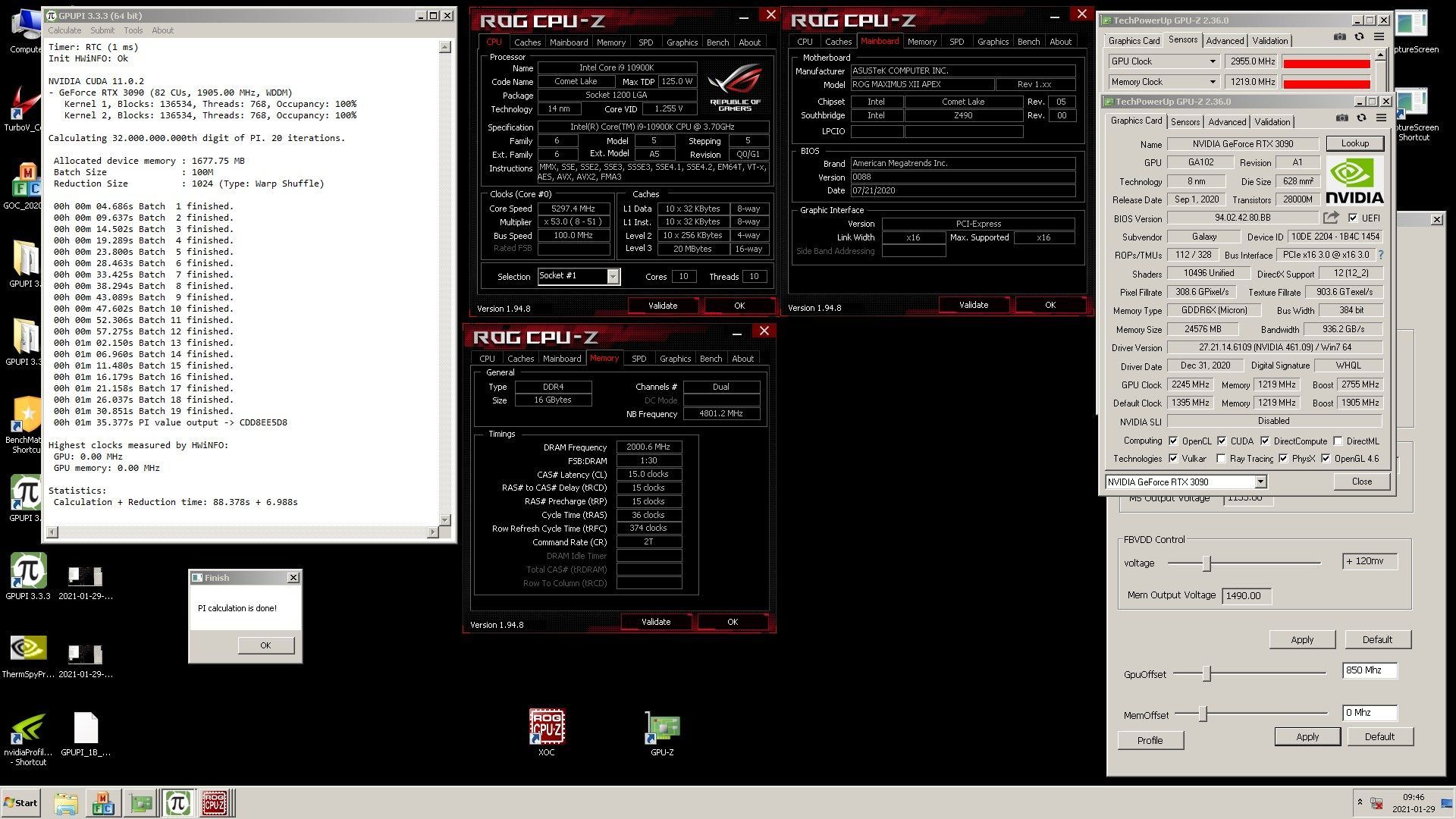 Galax GeForce RTX 3090 HOF - rekord wydajności GPU PI