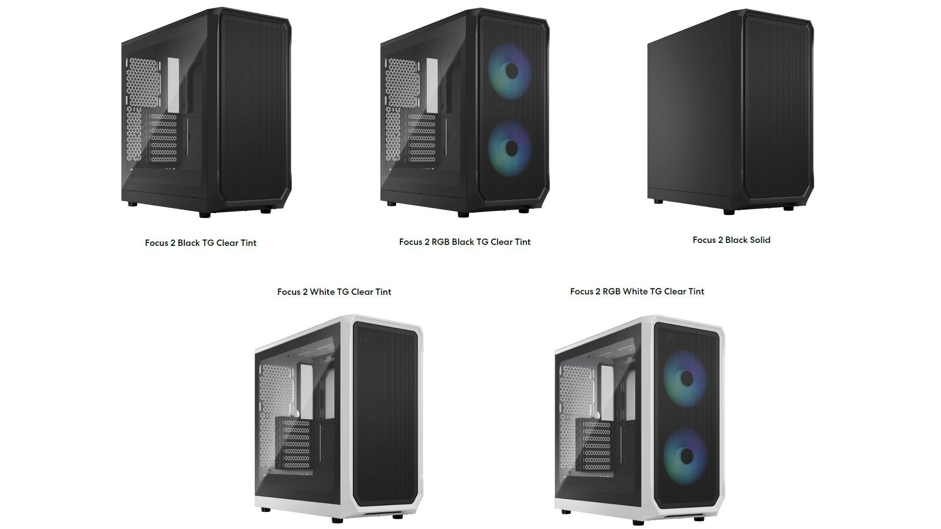 Fractal Design Focus 2 - dostępne wersje obudowy
