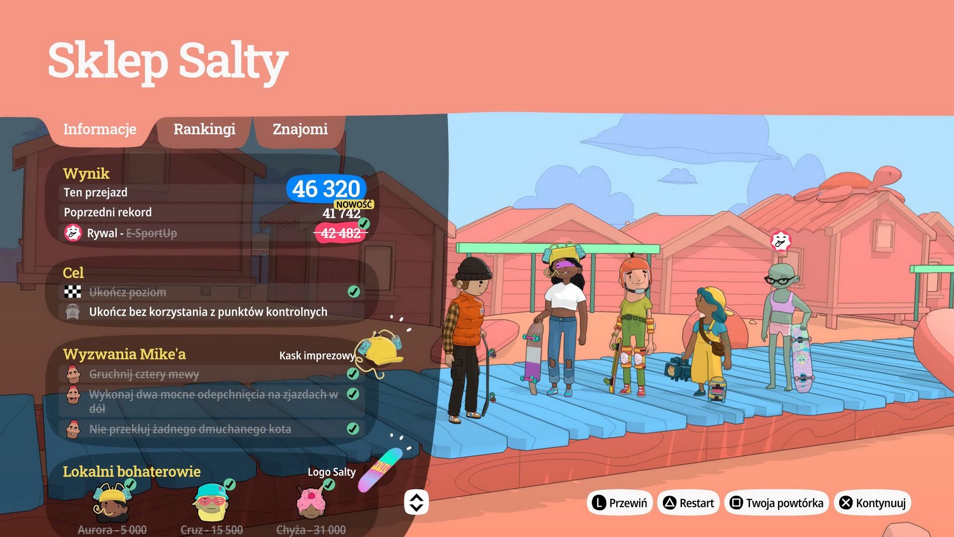 OlliOlli World - wynik punktowy