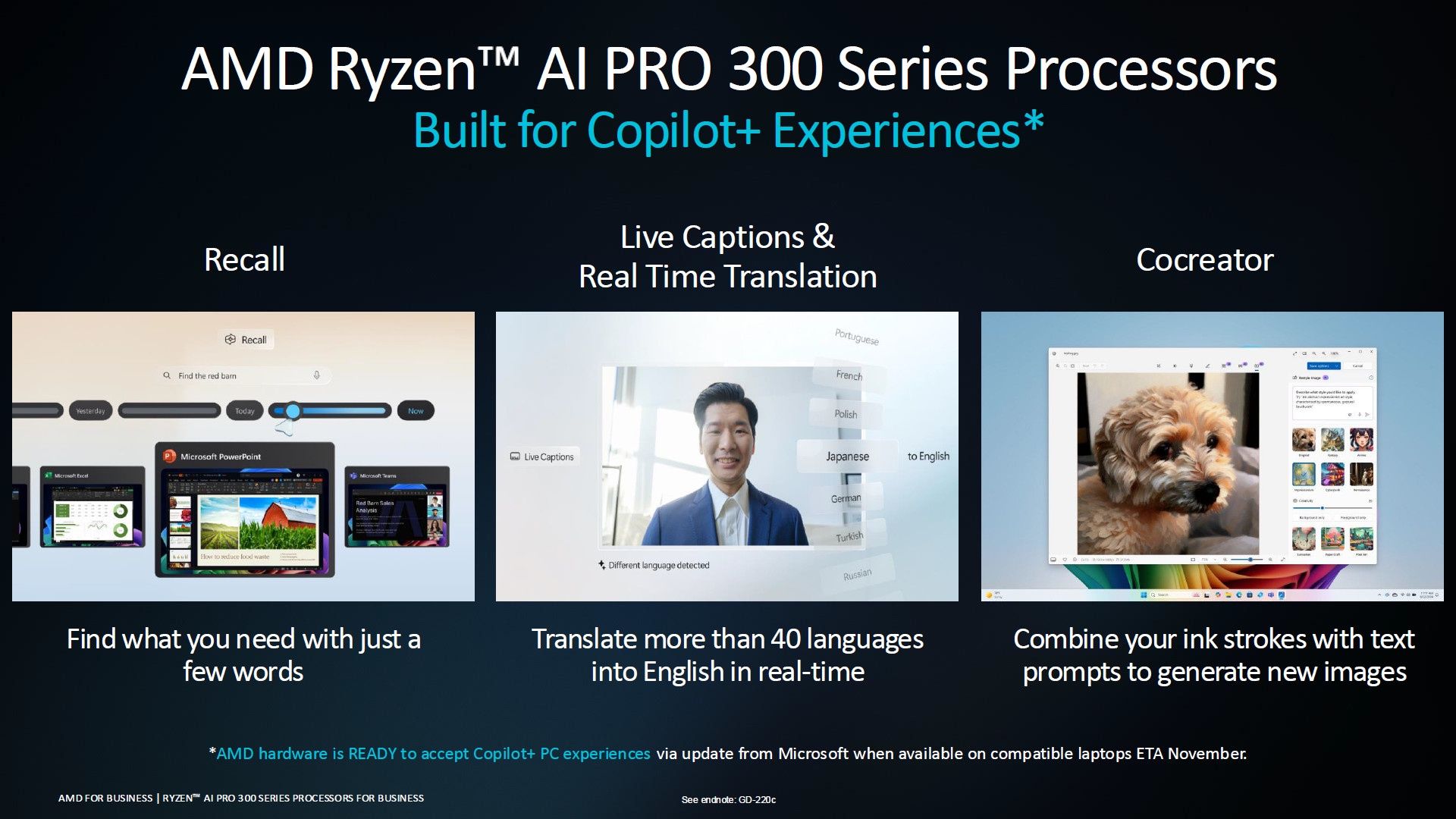 AMD Ryzen AI PRO 300 - funkcje AI