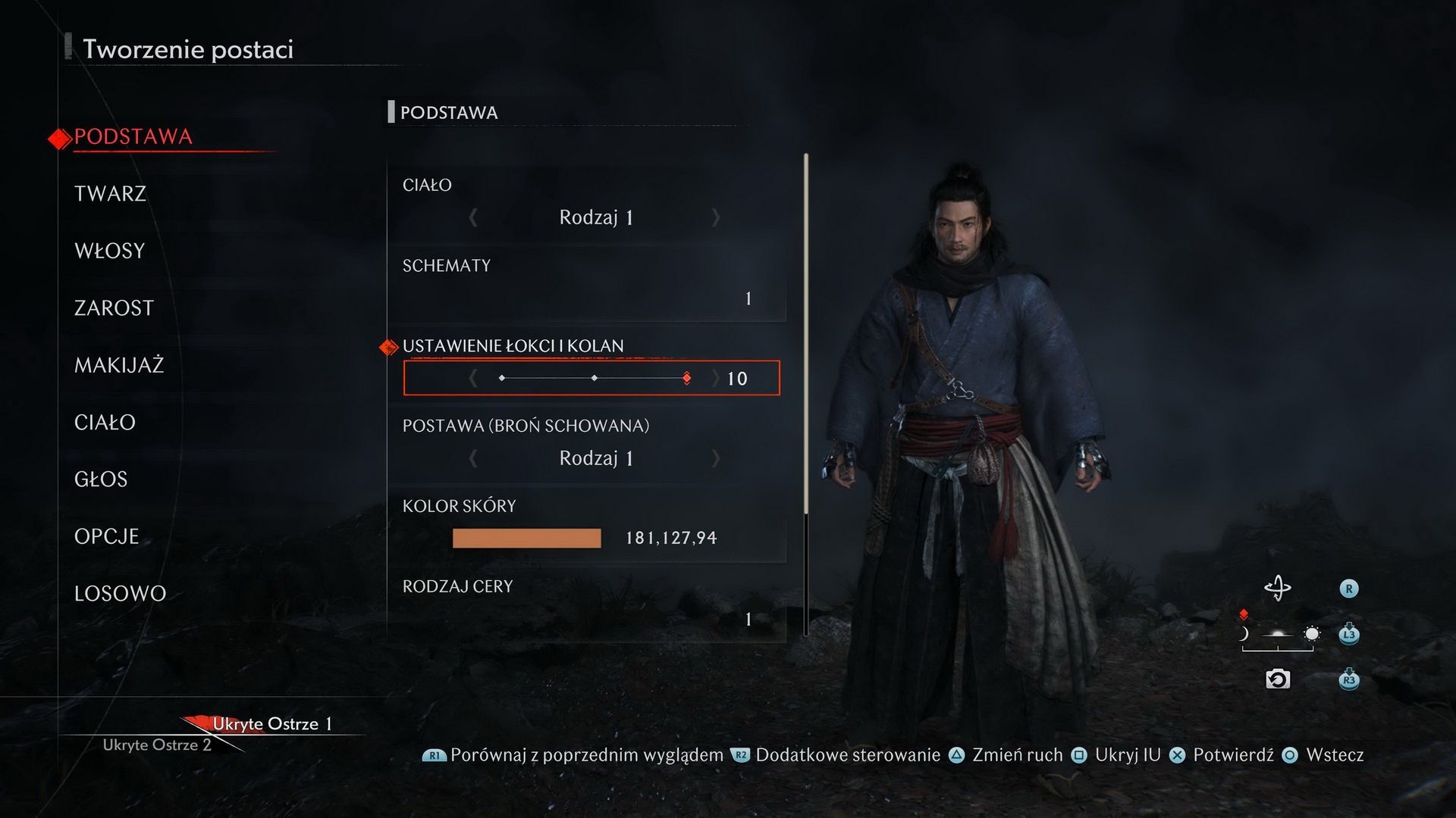 Rise of the Ronin - tworzenie postaci