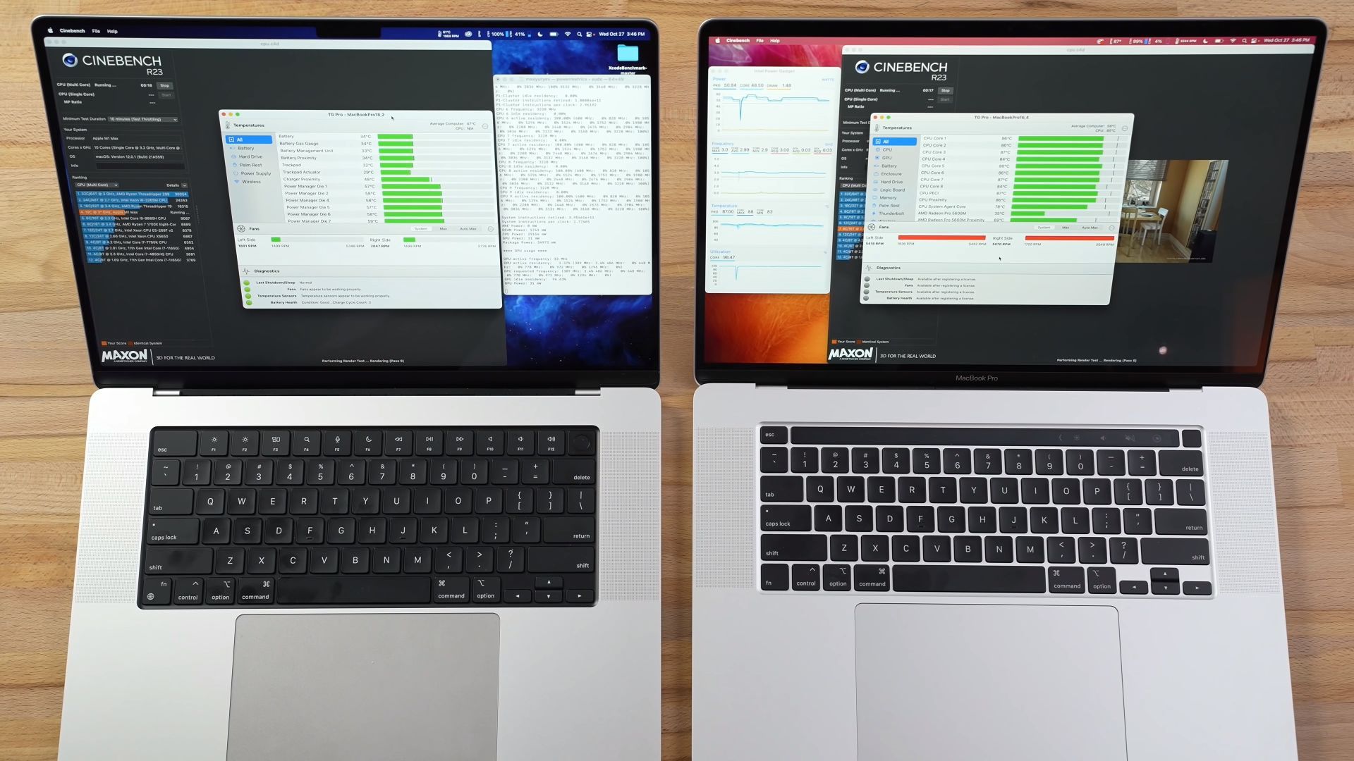 Apple MacBook Pro 16 - M1 Max vs Intel Core i9
