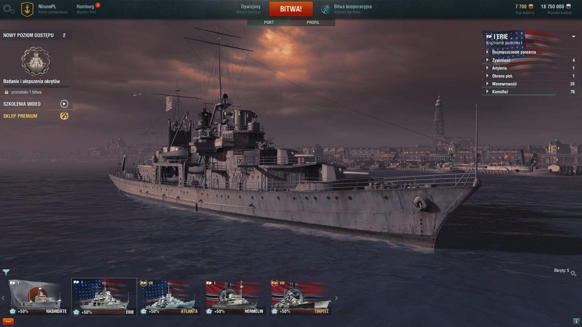 World of Warships - port w Hamburgu