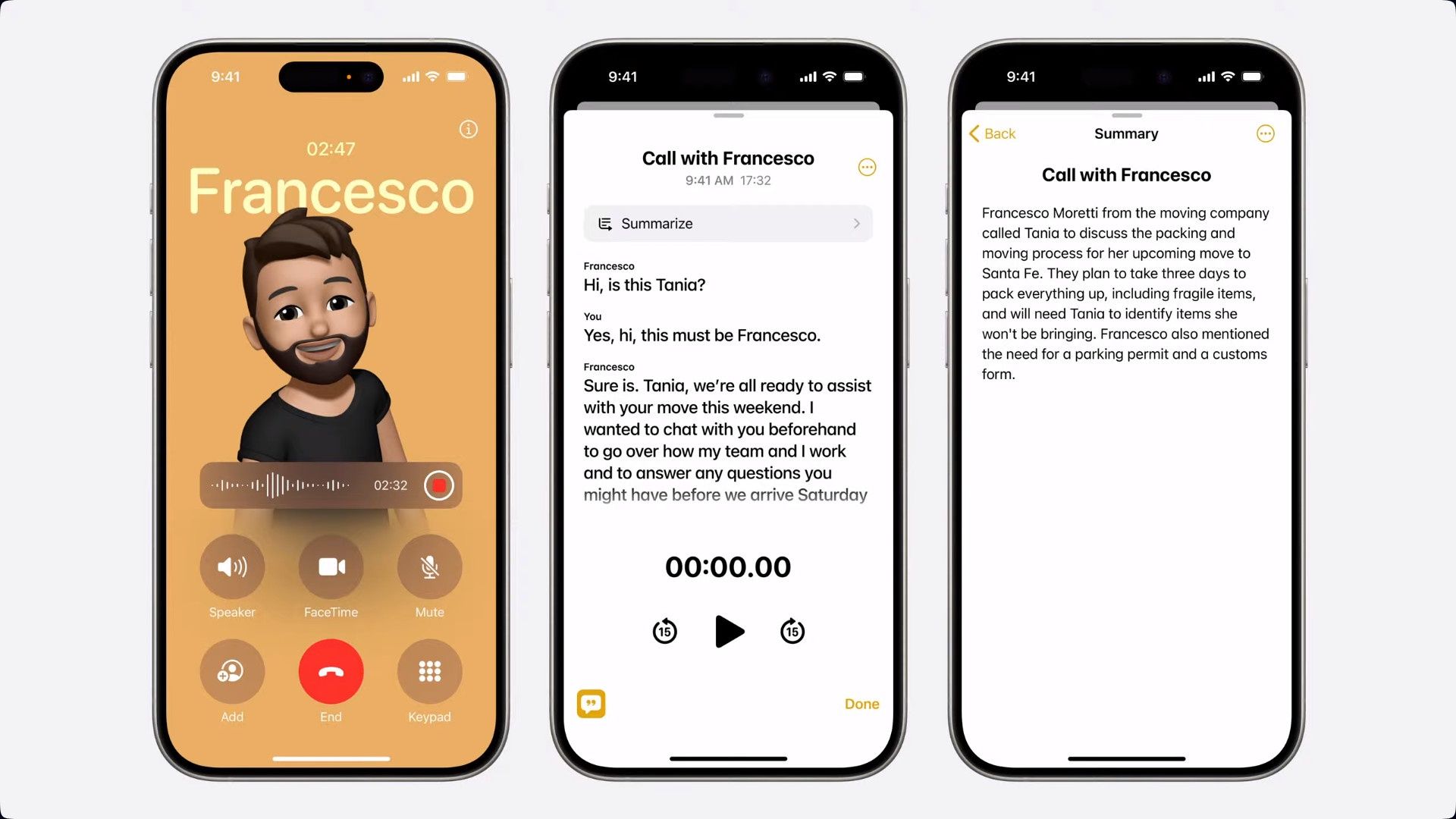 Transkrypcja rozmów w iOS 18