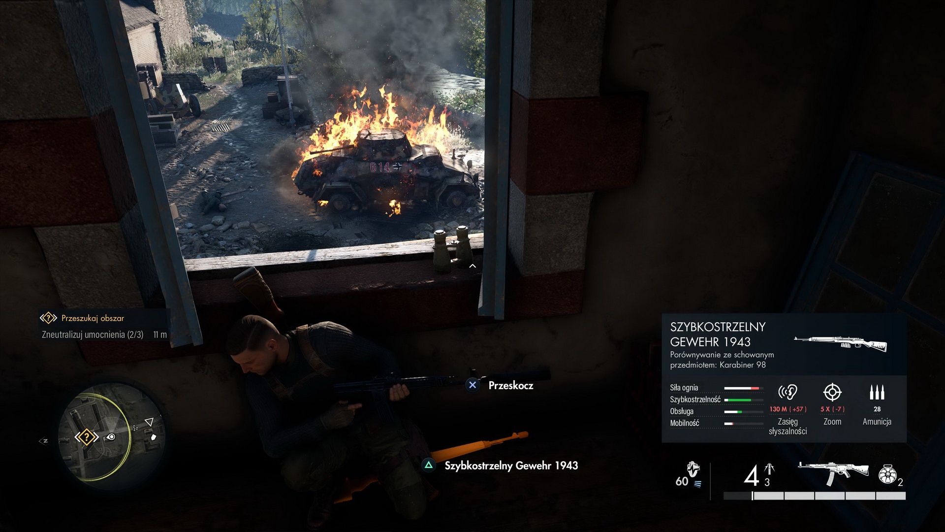 Sniper Elite 5 - wybuch samochodu opancerzonego