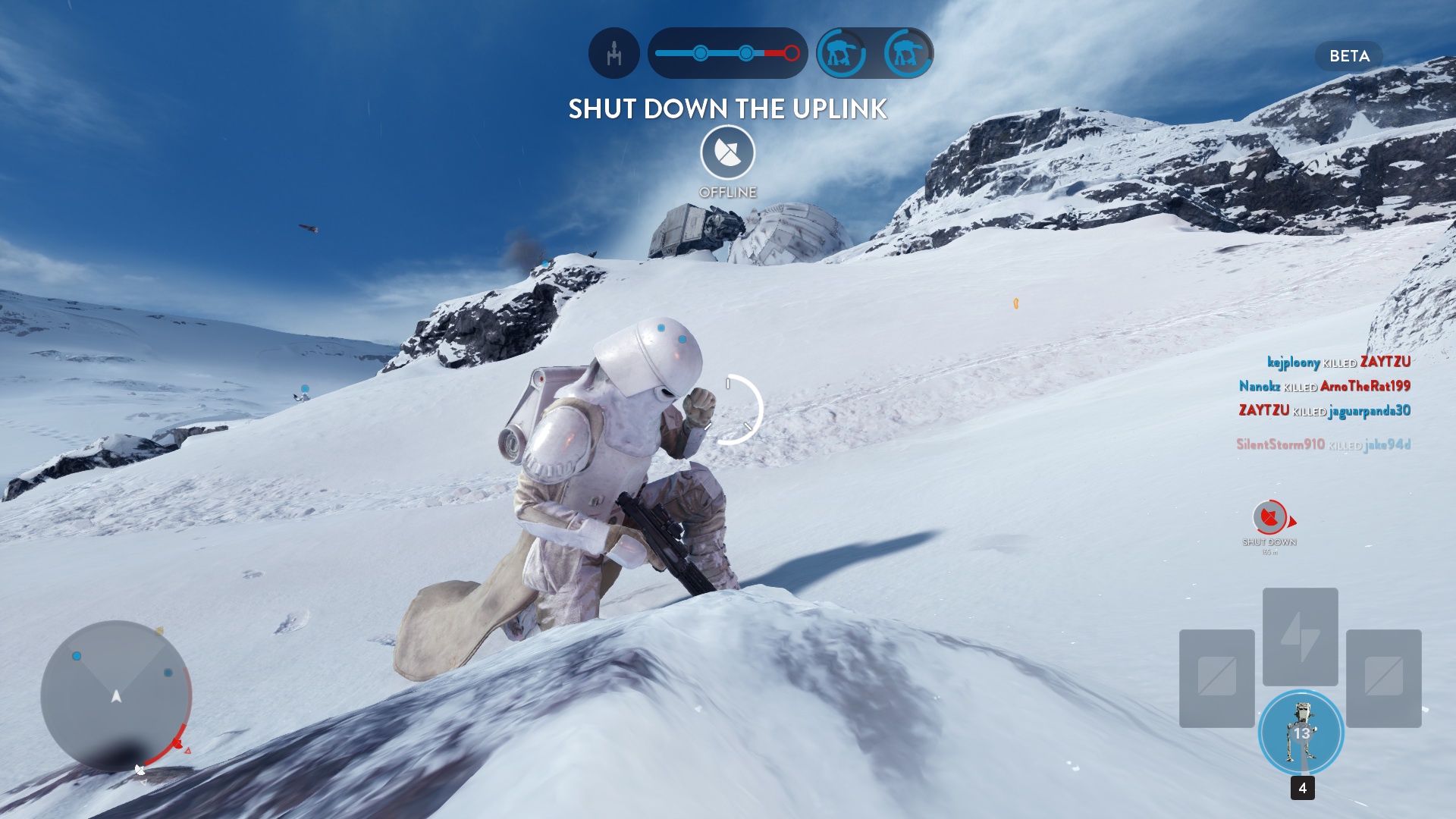 Star Wars Battlefront beta - wzywanie mobilnego wsparcia