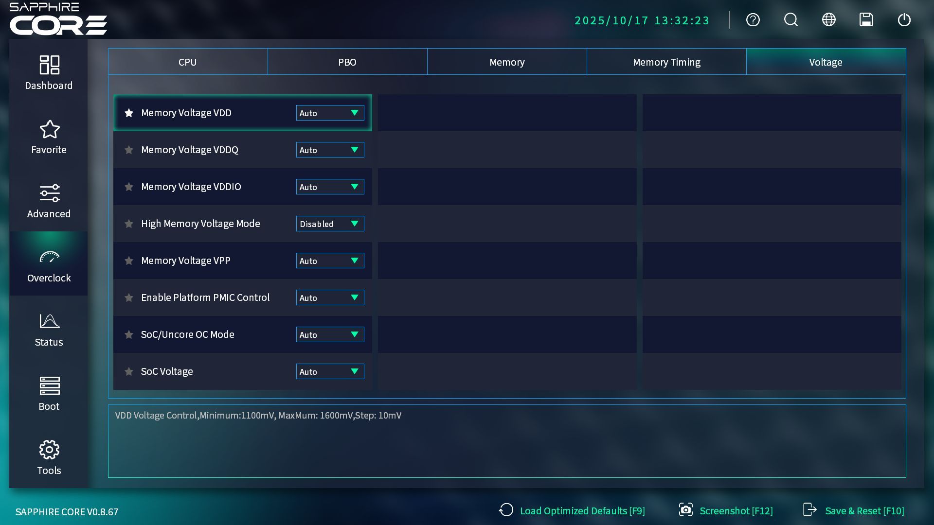 Sapphire Core UEFI