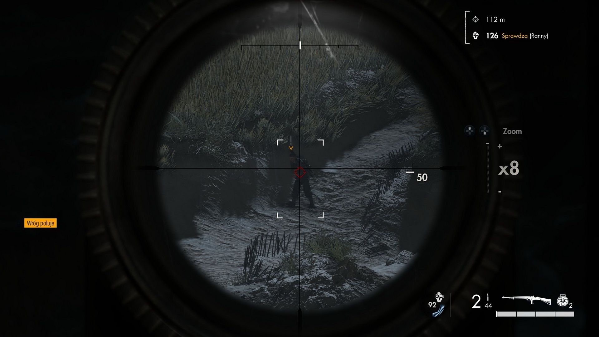 Sniper Elite 5 - celowanie na wdechu