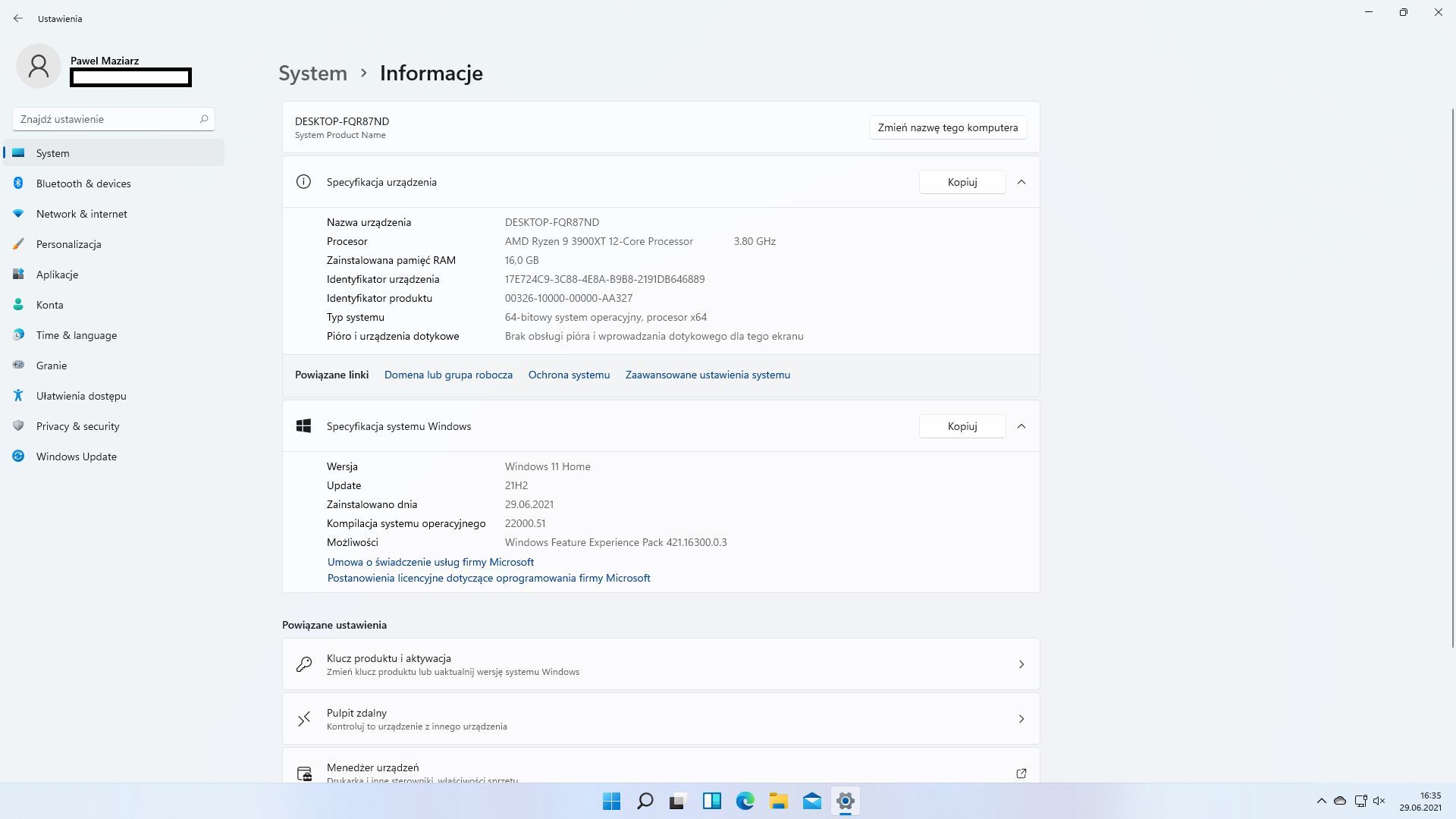 Windows 11 interfejs - powiadomienia
