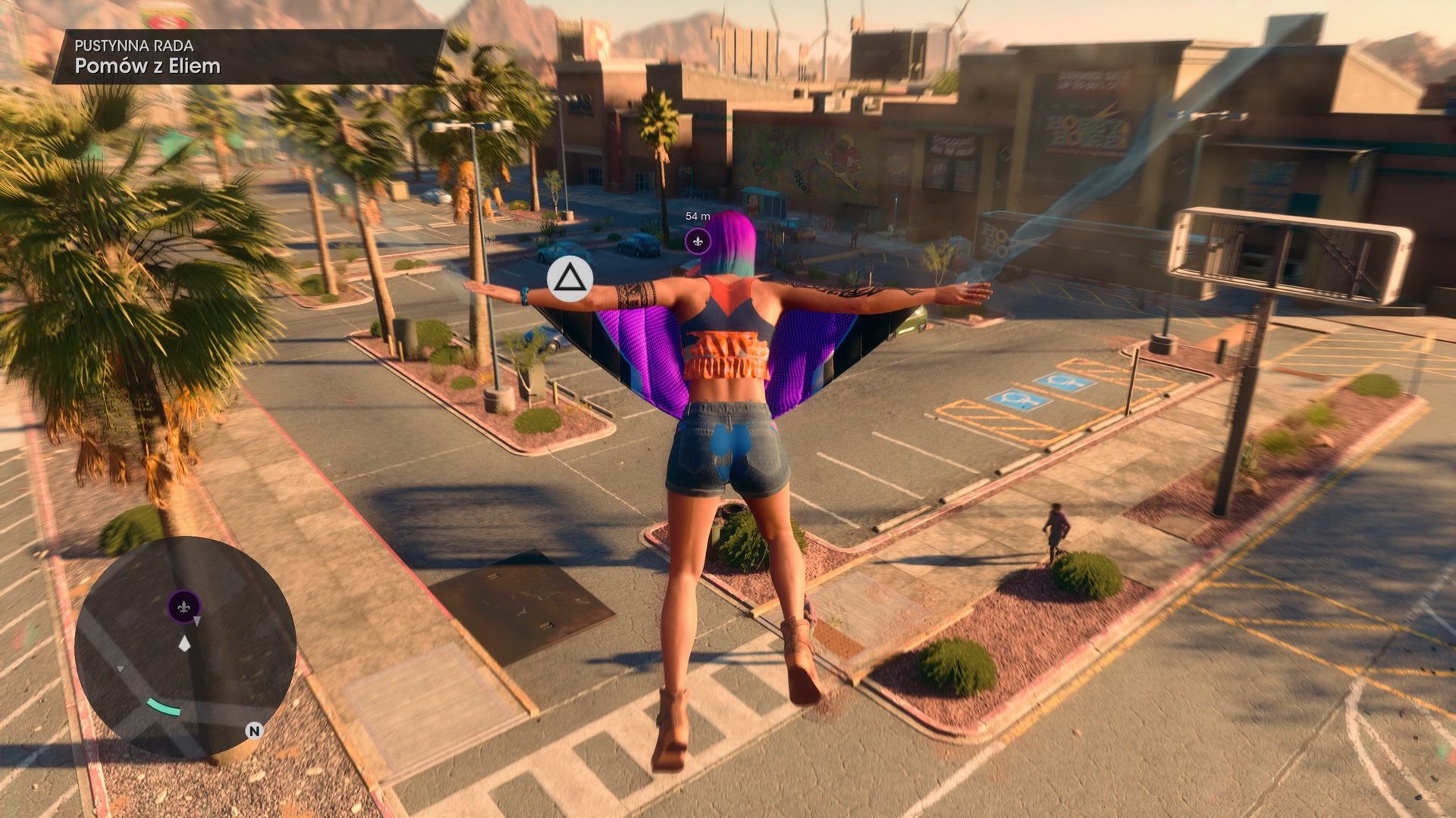 Saints Row - wing suit i hamowanie