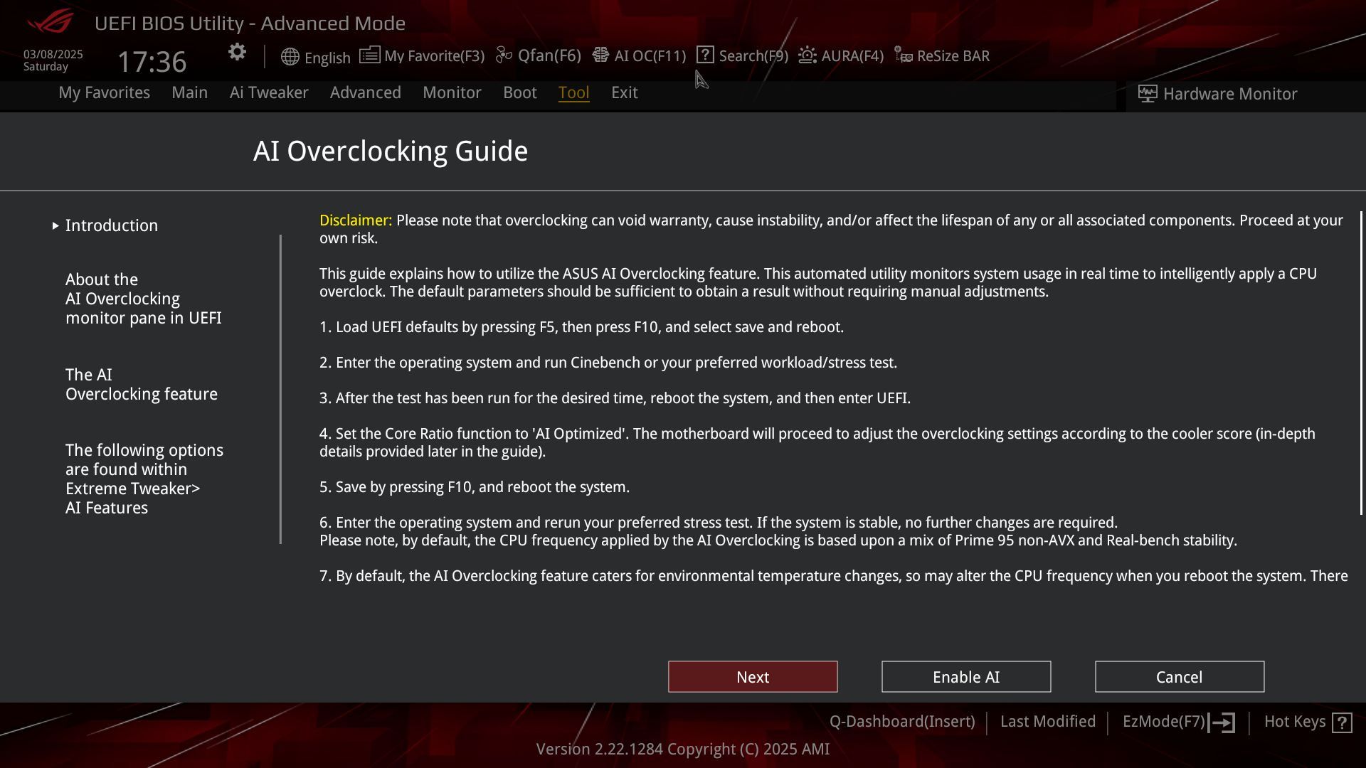 ASUS AI Overclocking