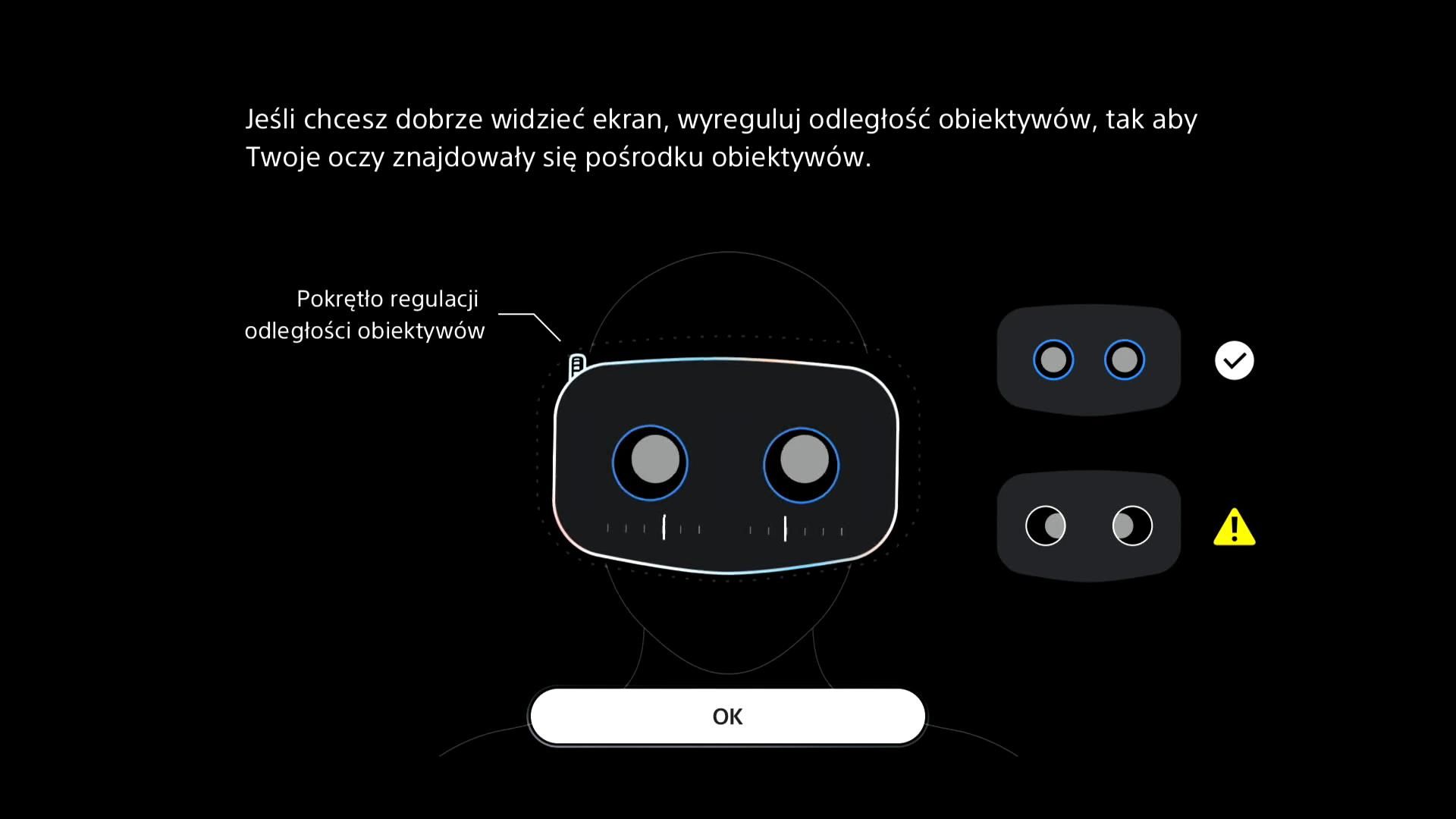 PS VR 2 - regulacja odległości między źrenicami