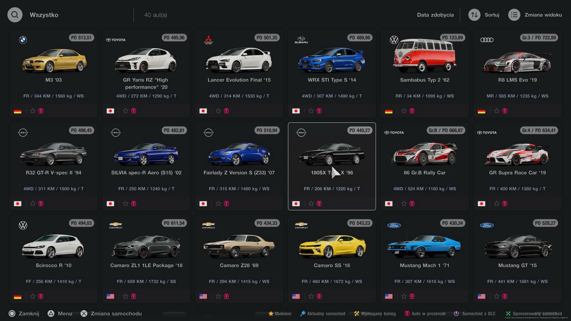 Gran Turismo 7 - samochody