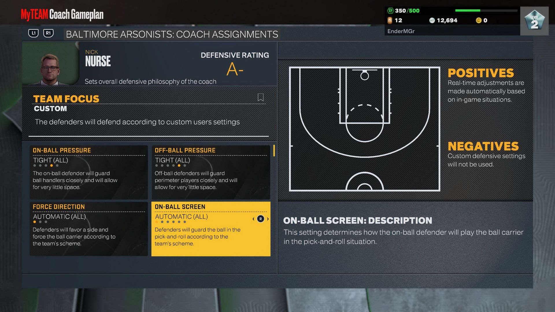 NBA 2K23 - MyTeam Coach Gameplan