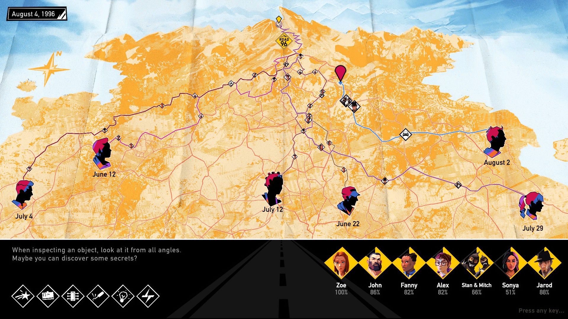 Road 96 - mapa i bohaterowie