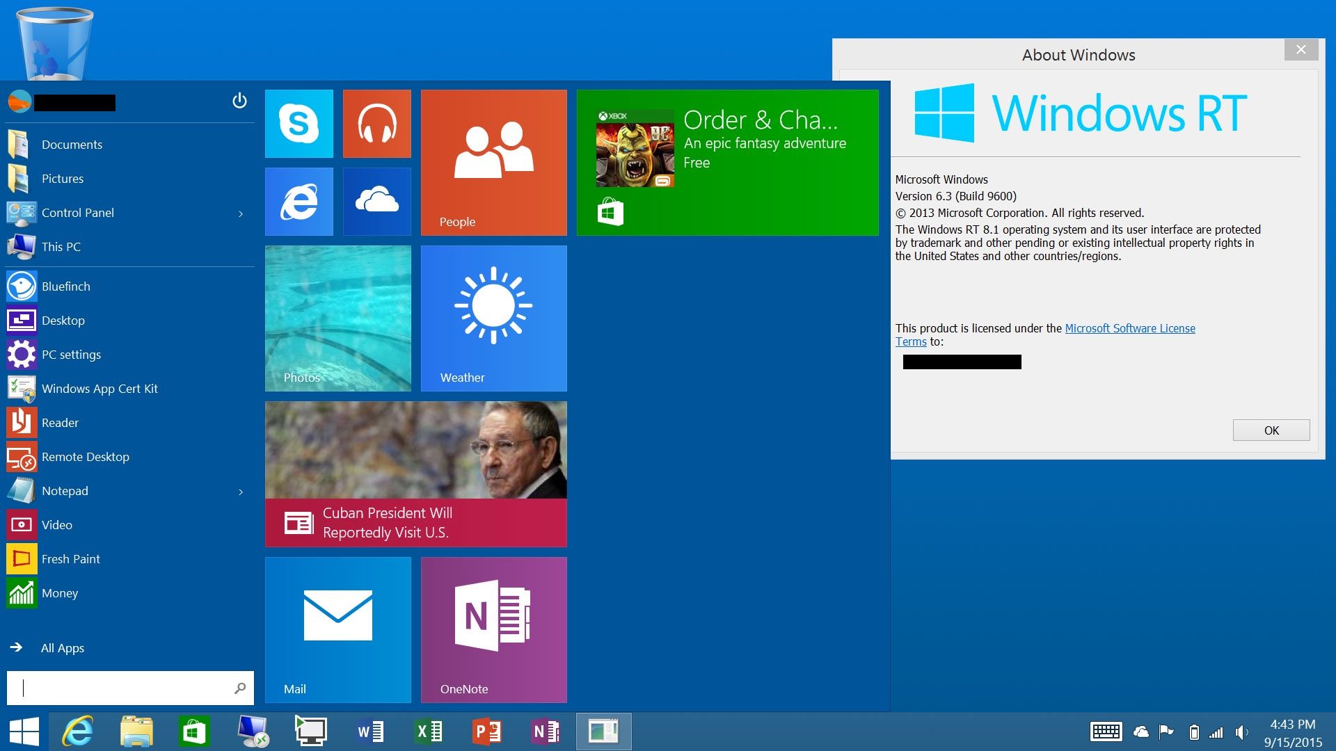 Windows 8.1 - Menu Start