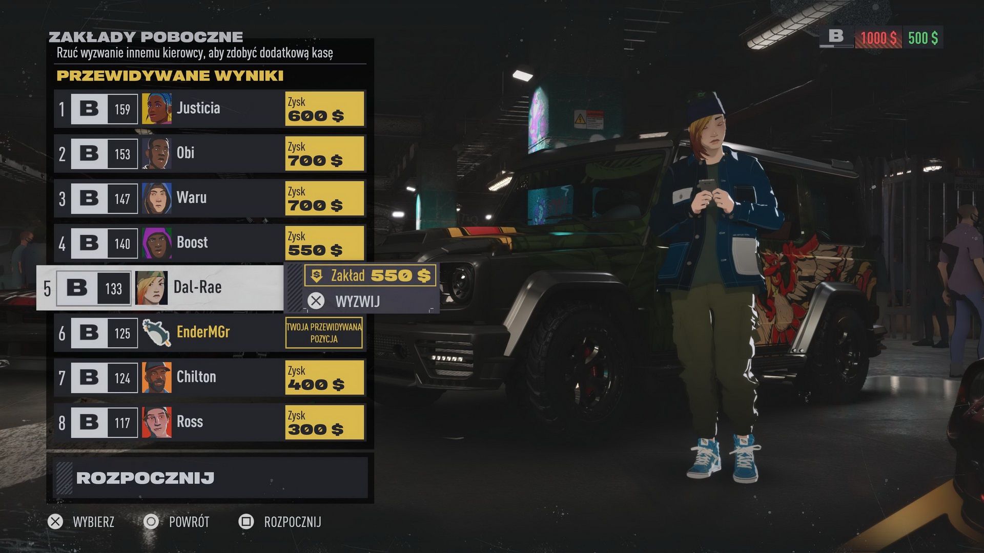 Need for Speed Unbound - zakład z innym kierowcą