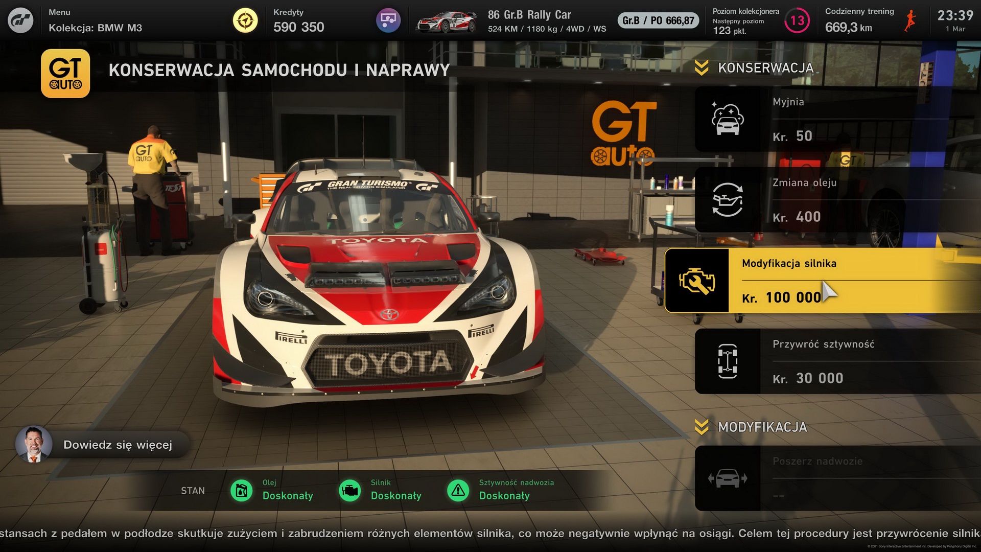 Gran Turismo 7 - konserwacja auta