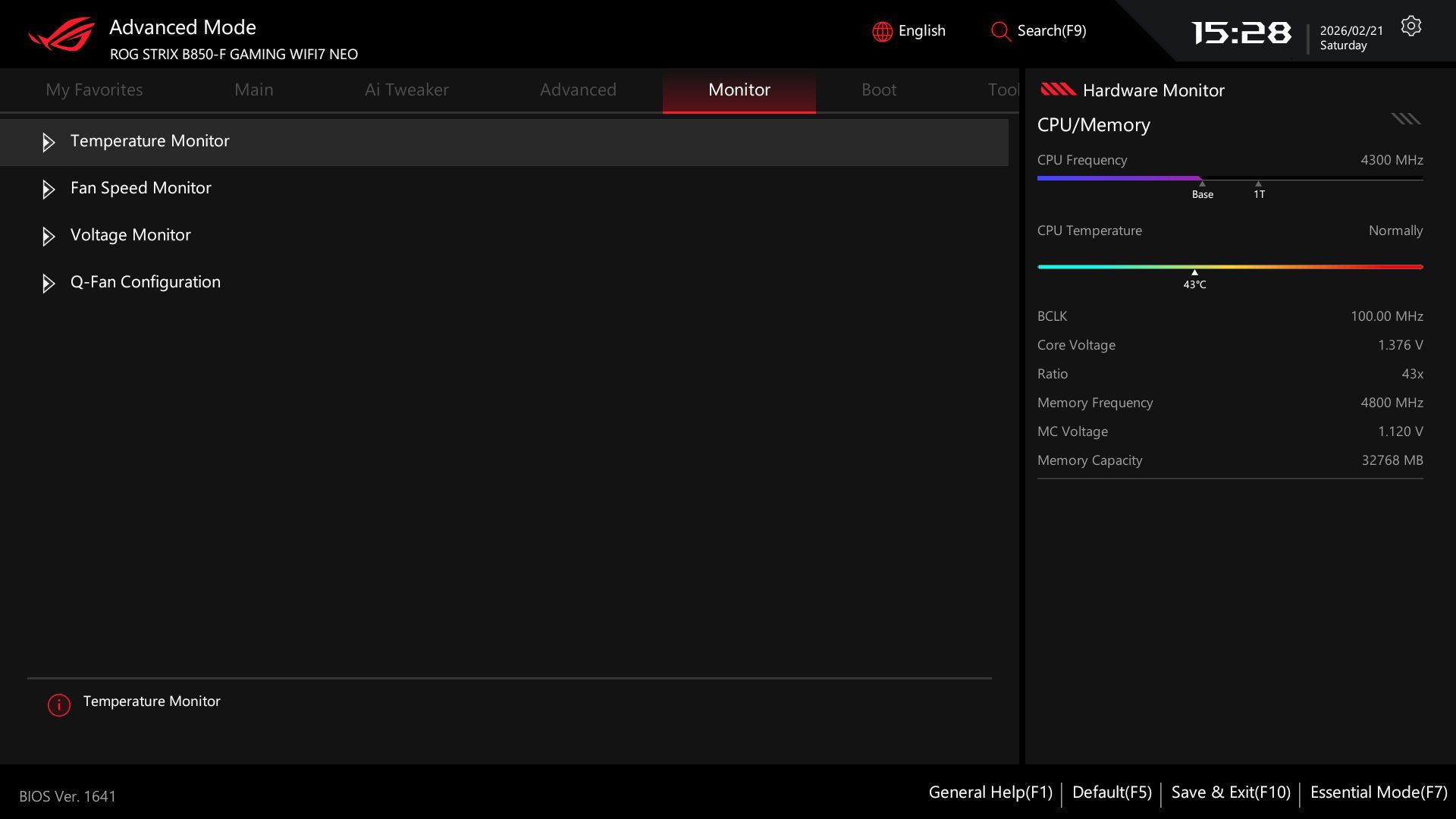 ASUS ROG UEFI BIOS - Essential Mode