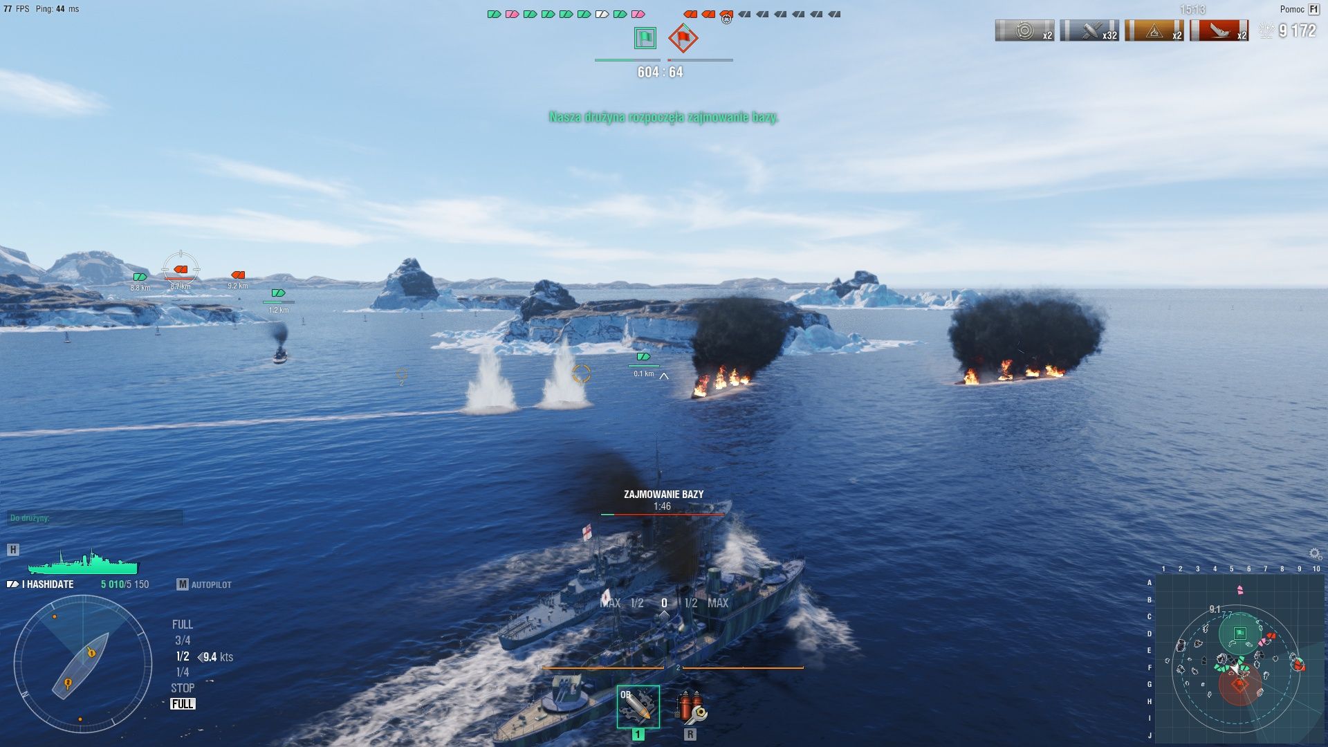 World of Warships - prawie zderzenie
