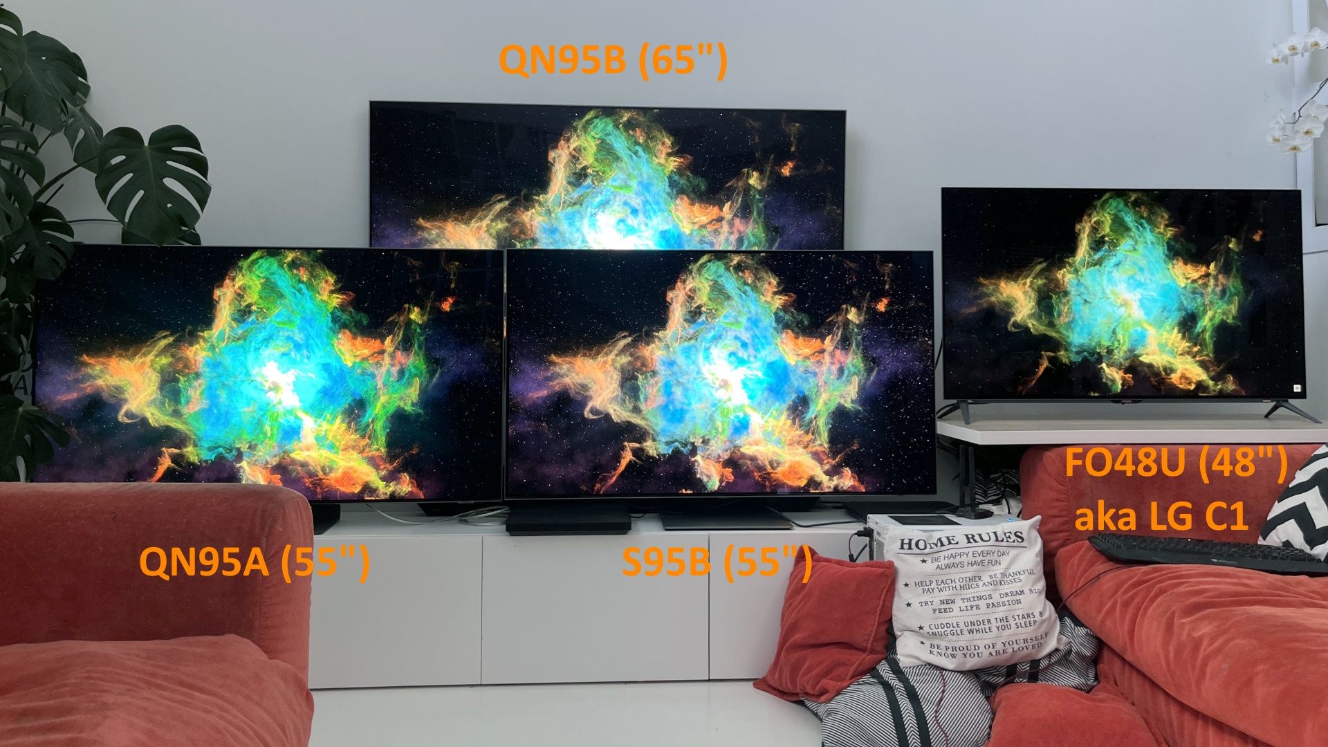 Samsung S95B - 55 cali - porównanie HDR
