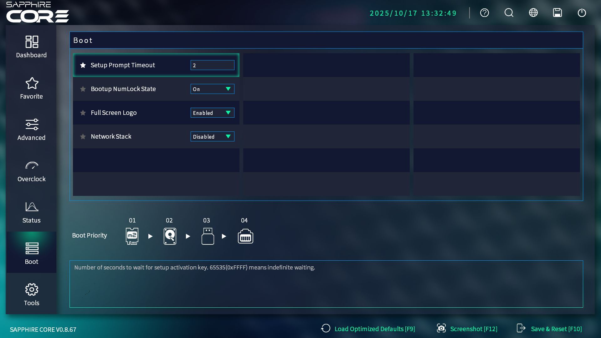 Sapphire Core UEFI