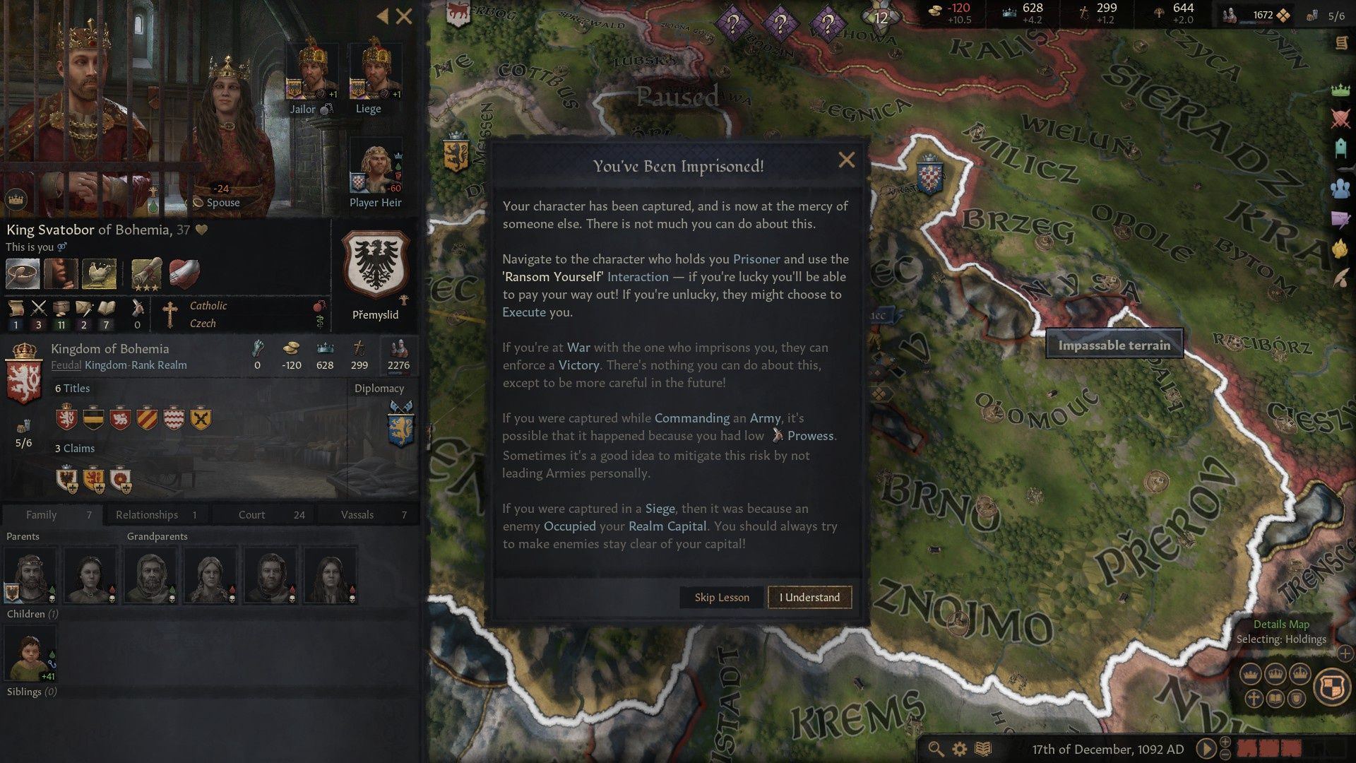 Crusader Kings III - uwięziony król