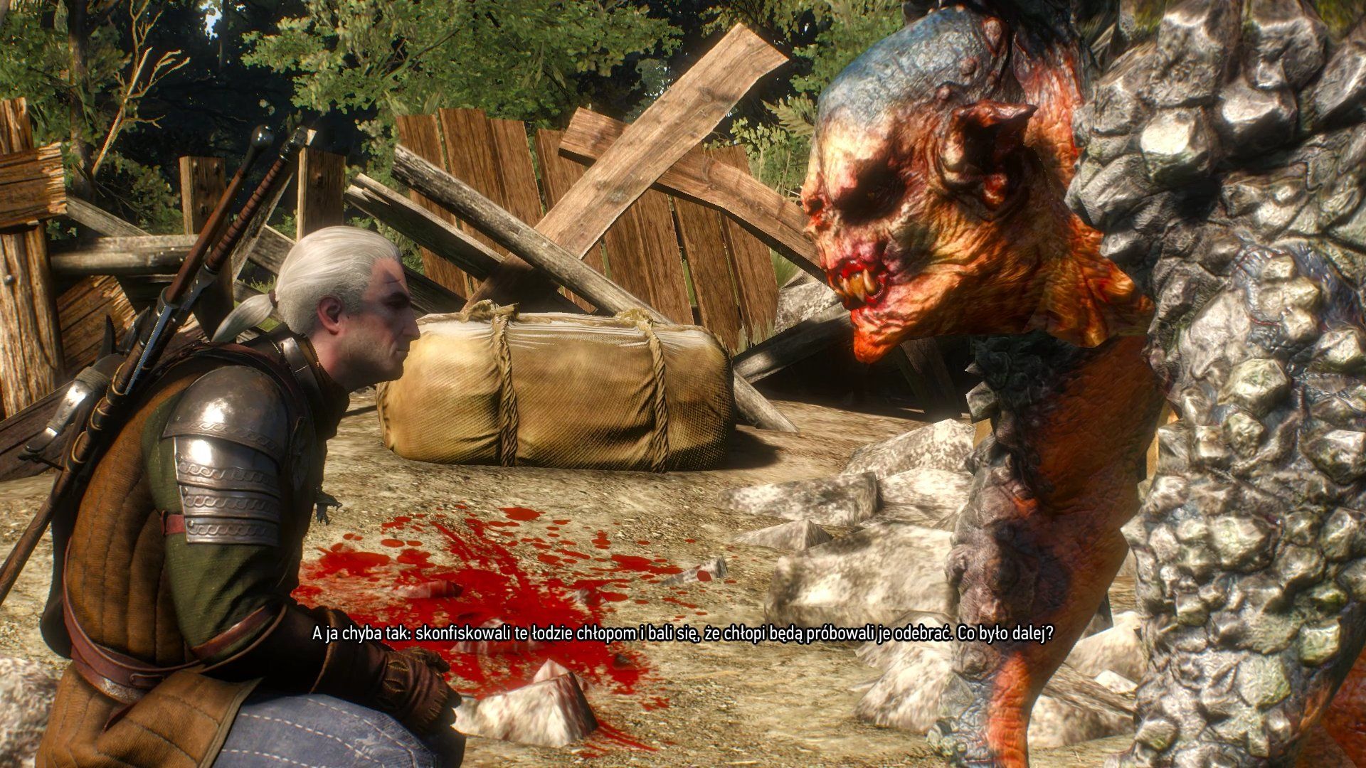Wiedźmin 3: Dziki Gon - Geralt i Troll
