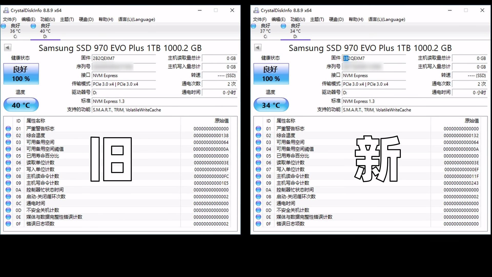 Samsung SSD 970 EVO PLUS - porównanie starej i nowej wersji dysku SSD