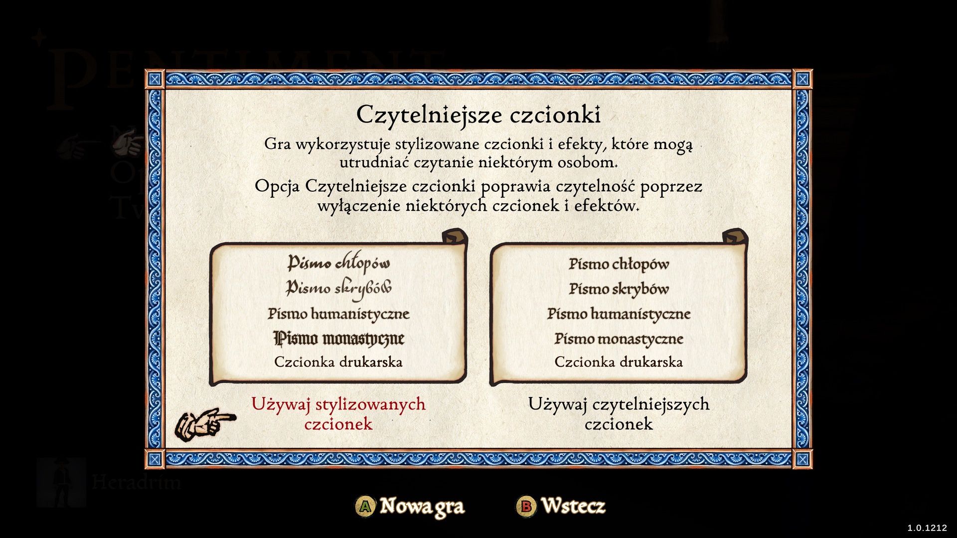 Pentiment - czcionka ma znaczenie