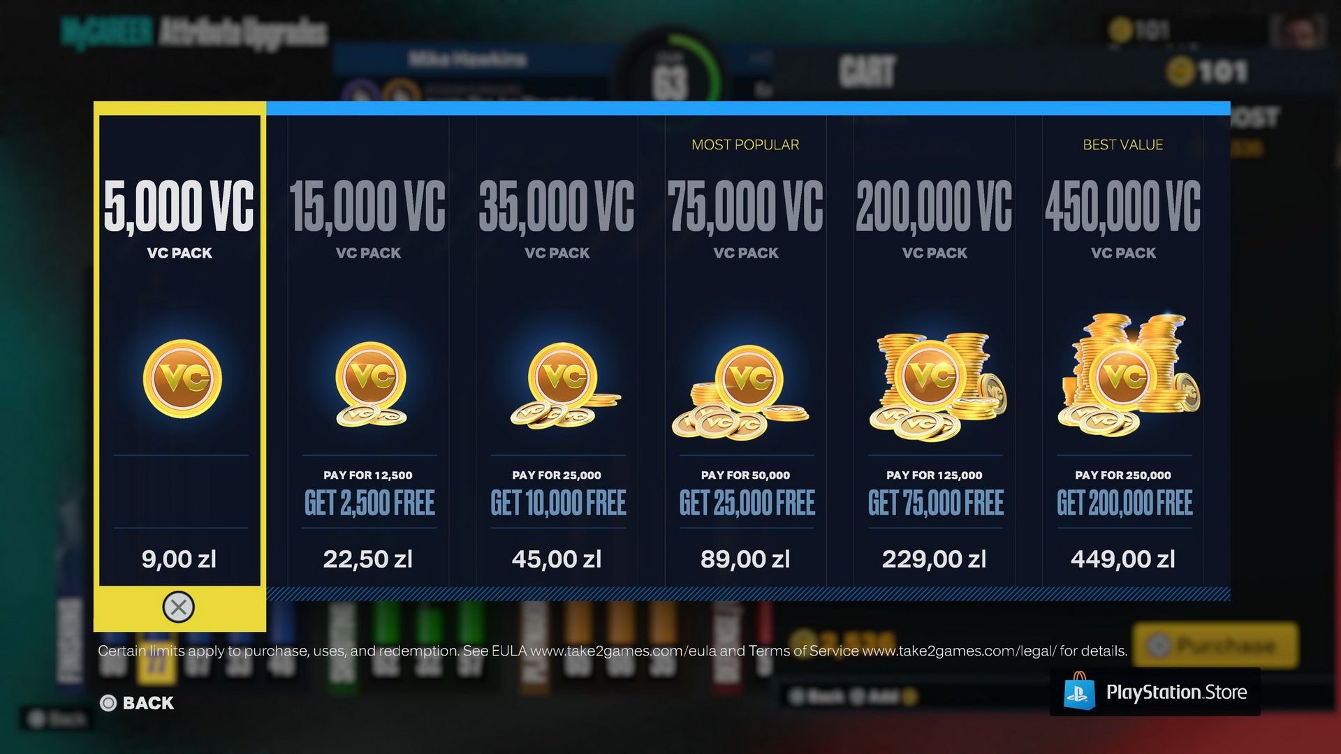 NBA 2K23 - mikropłatnosci i waluta gry