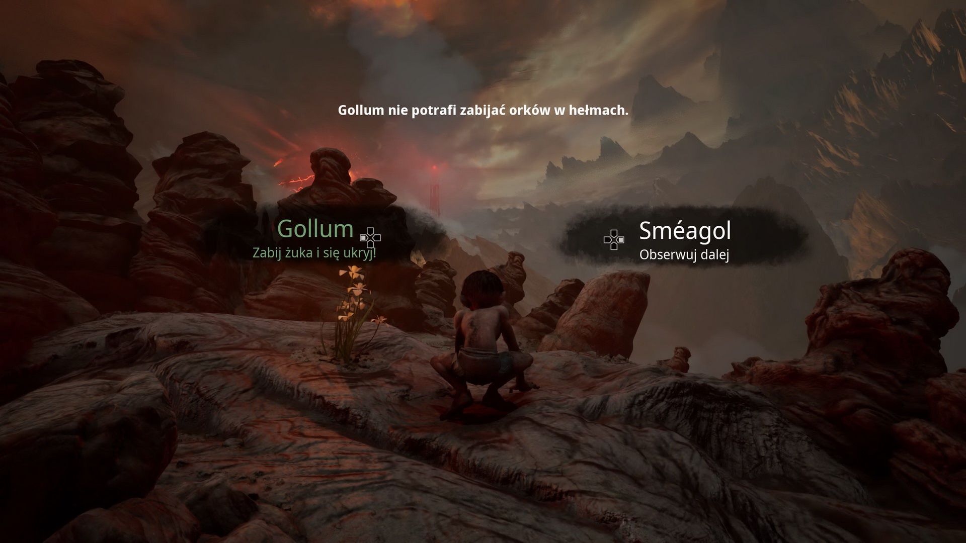 The Lord of the Rings: Gollum - wybór zdania