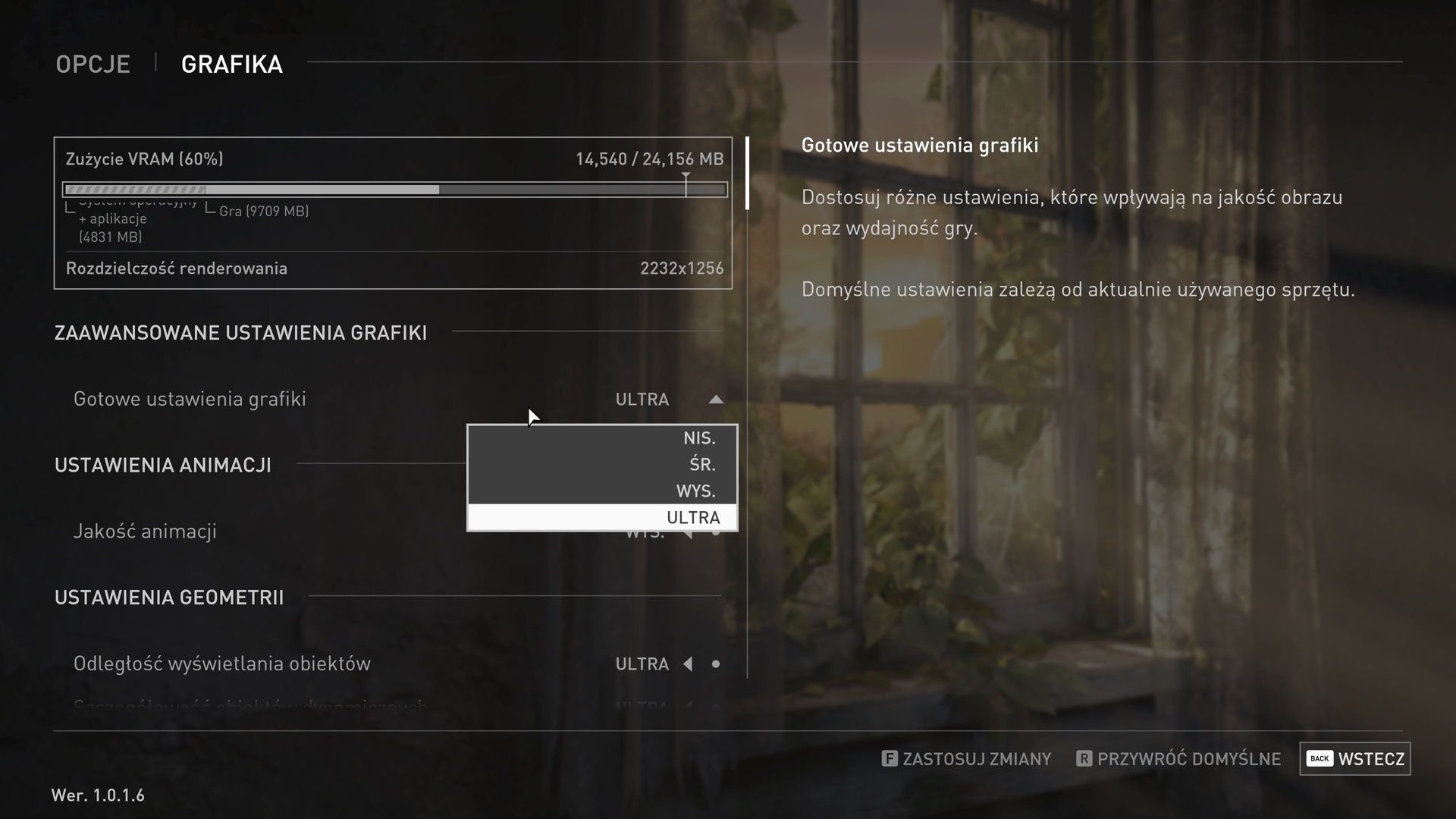 The Last of Us (PC) - ustawienia 2