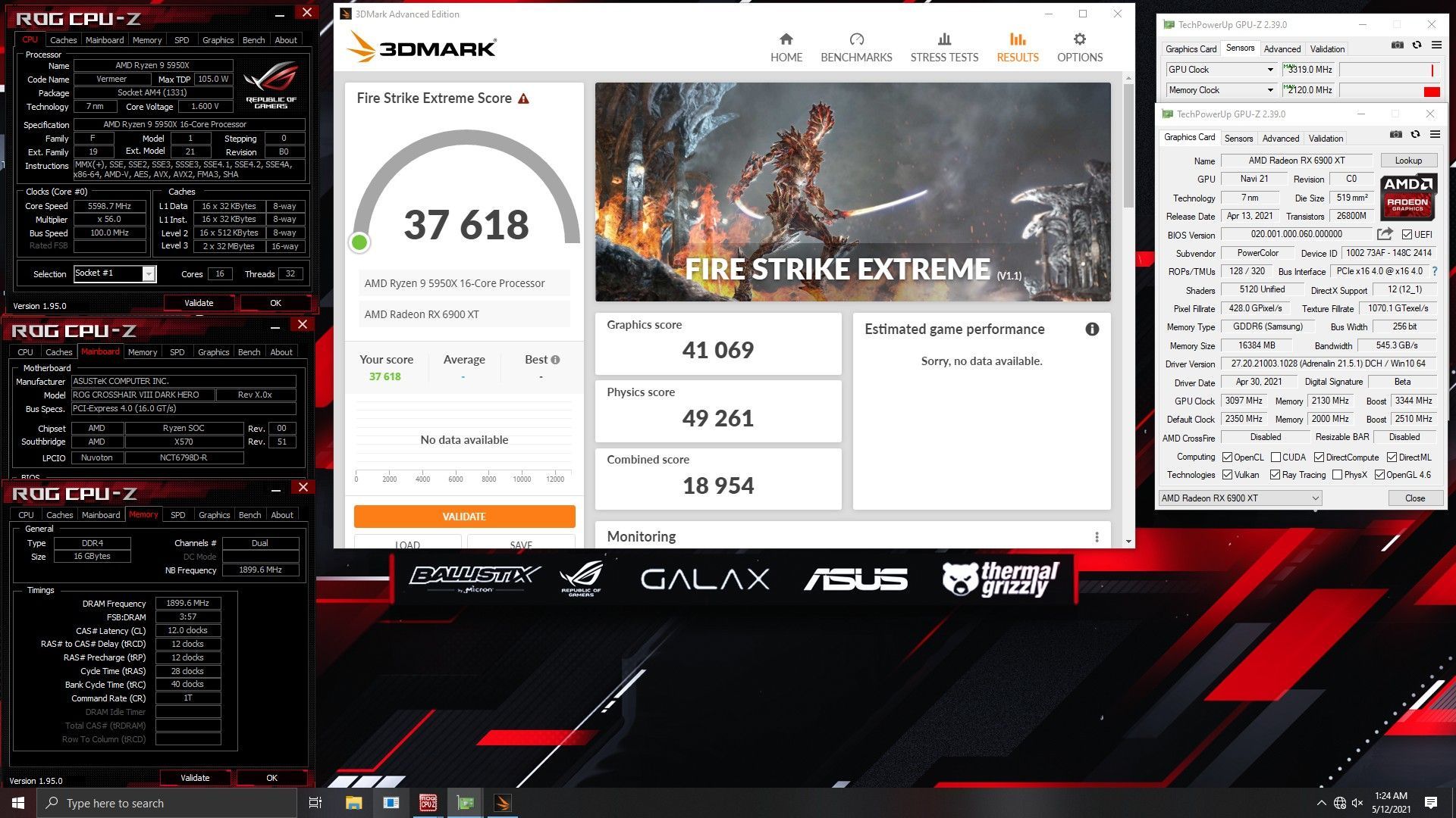 Radeon RX 6900 XT - ekstremalne podkręcanie rekord w 3DMark Fire Strike Extreme