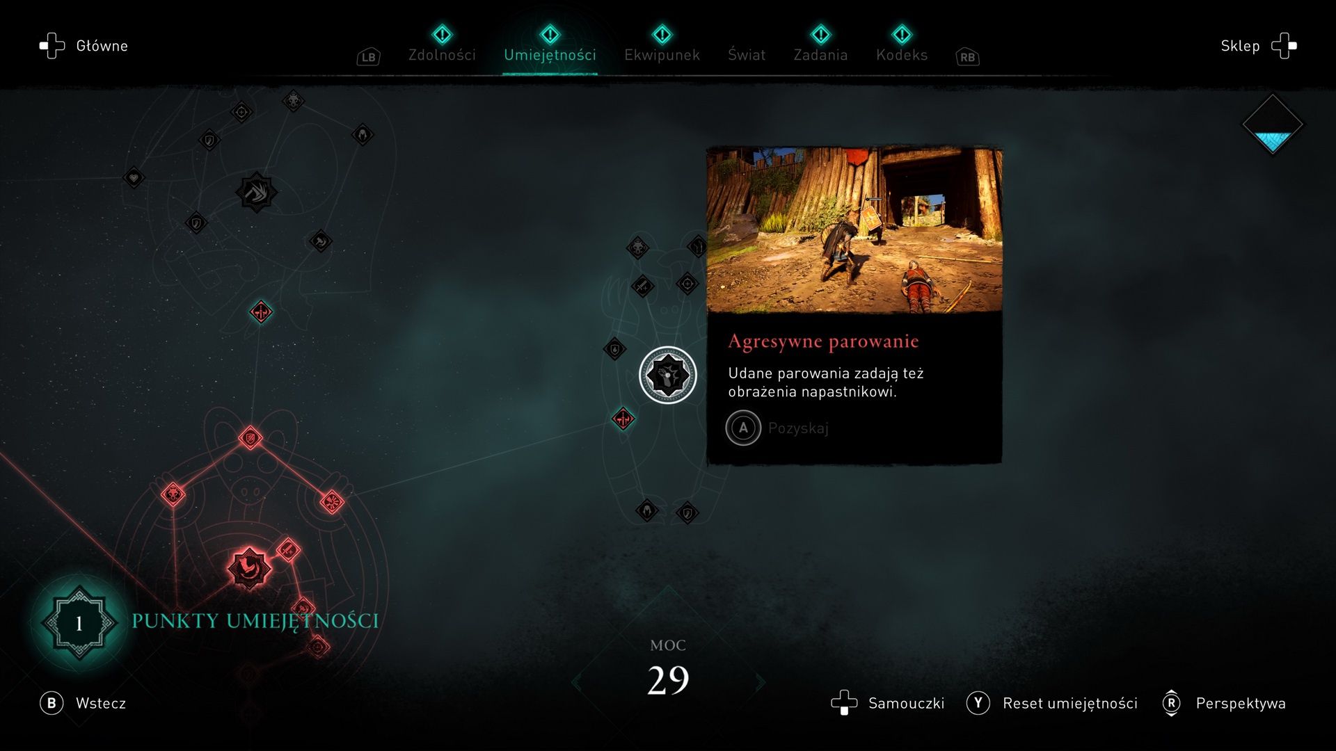Assassins Creed Valhalla - drzewko doświadczenia
