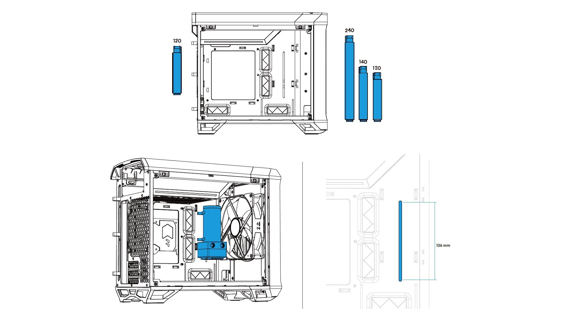 Fractal Design Torrent Nano TG White