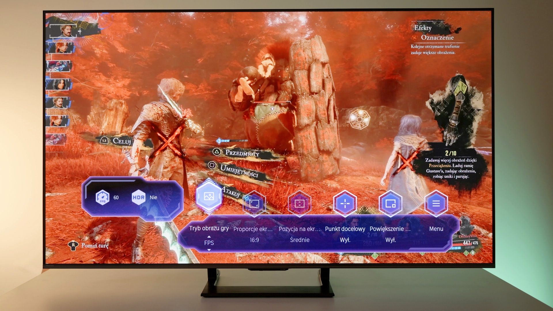 Hisense ULED 65U78Q - panel gracza