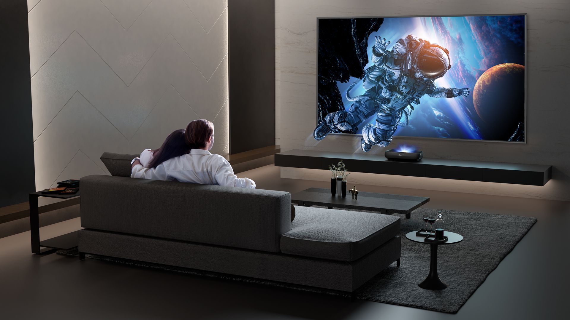 Hisense Laser TV 4K 100L9H - odległość od ściany