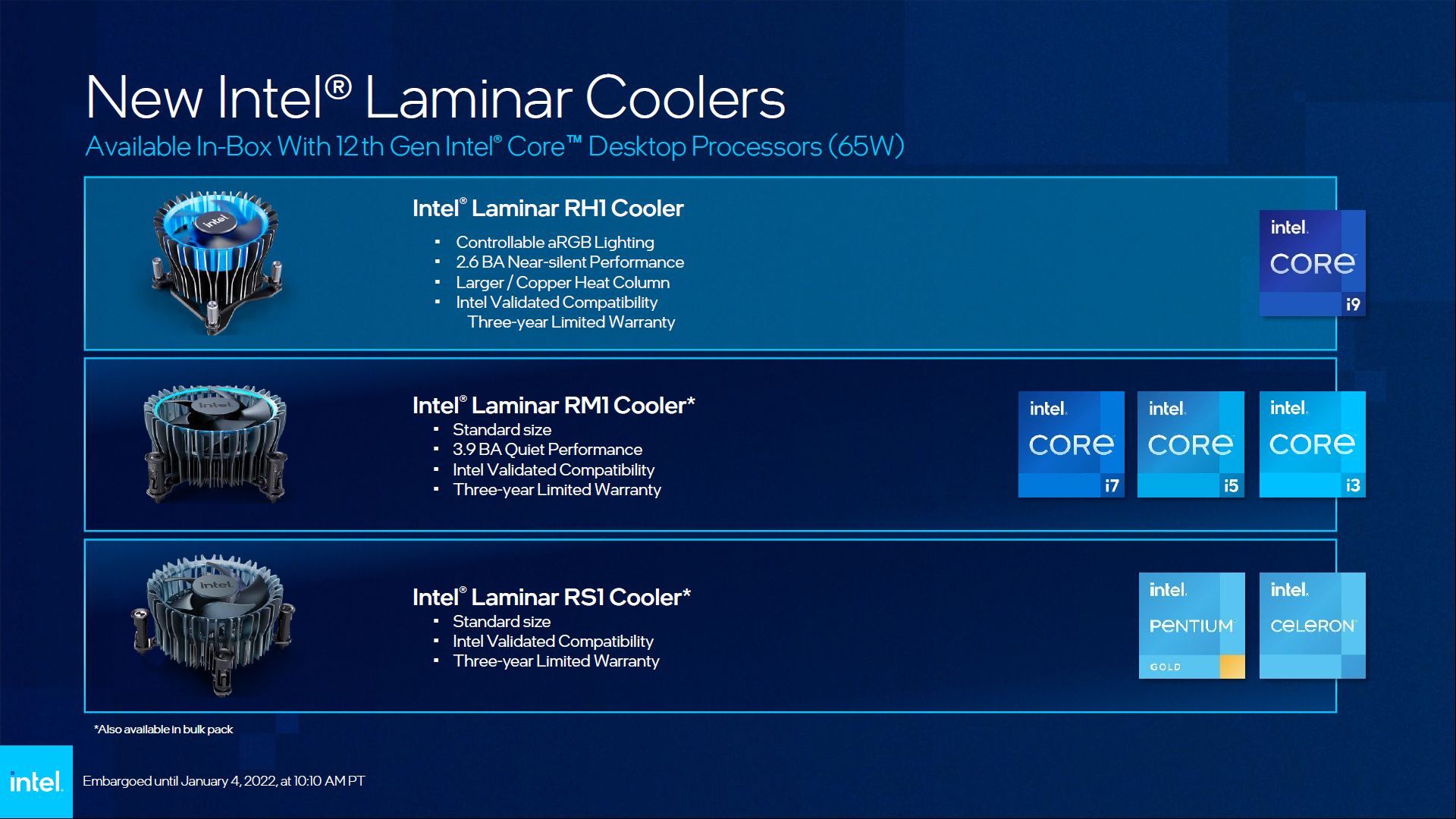 Intel Core 12. gen - chłodzenia