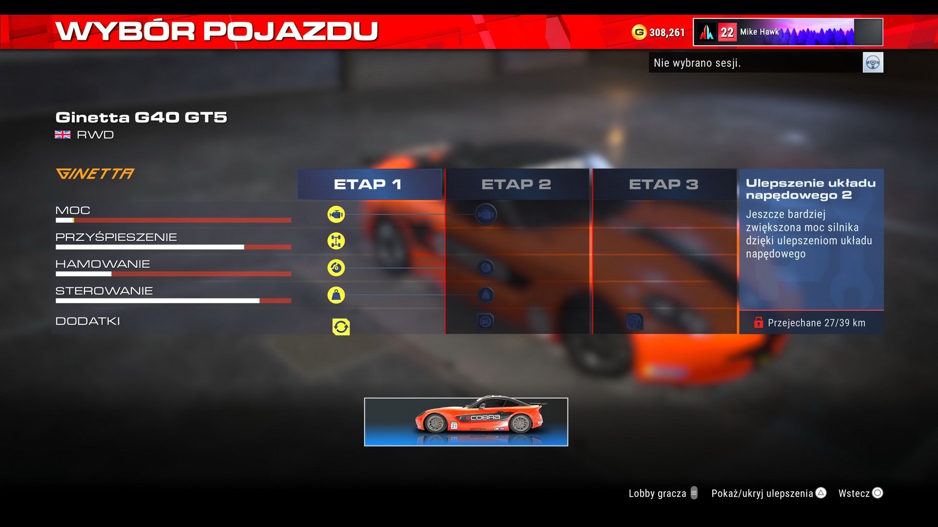 GRID Legends - wybór pojazdu