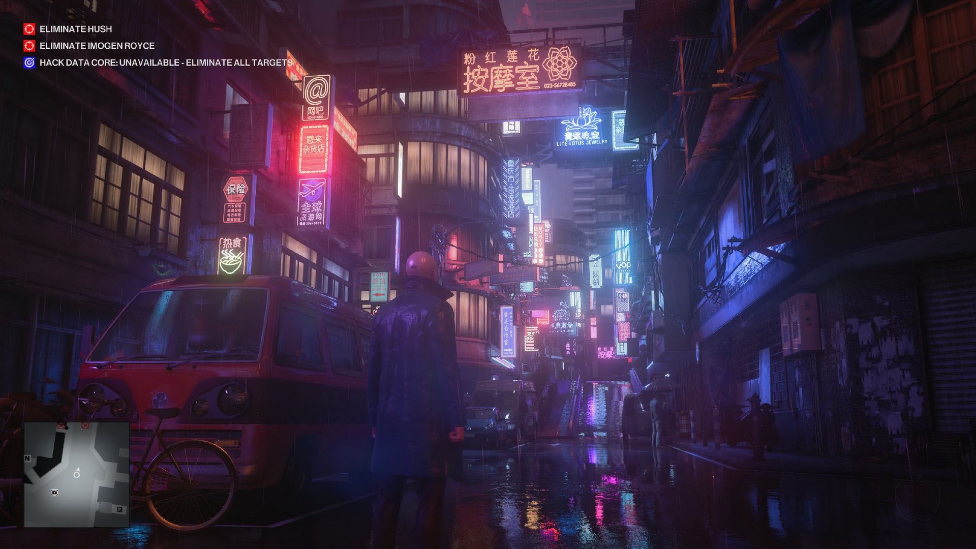 Hitman 3 - uliczki Chongqing