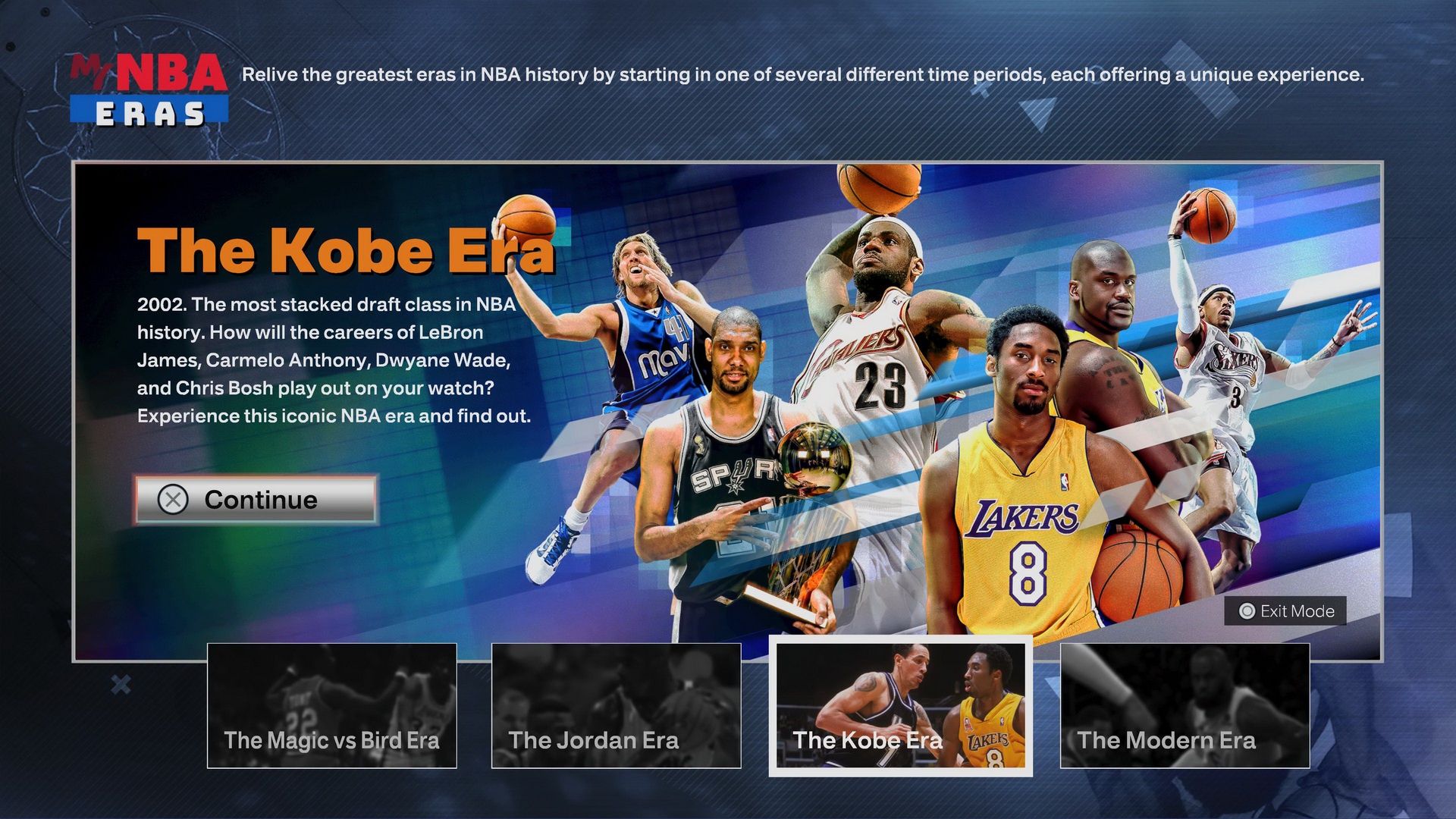 NBA 2K23 - wybór ery