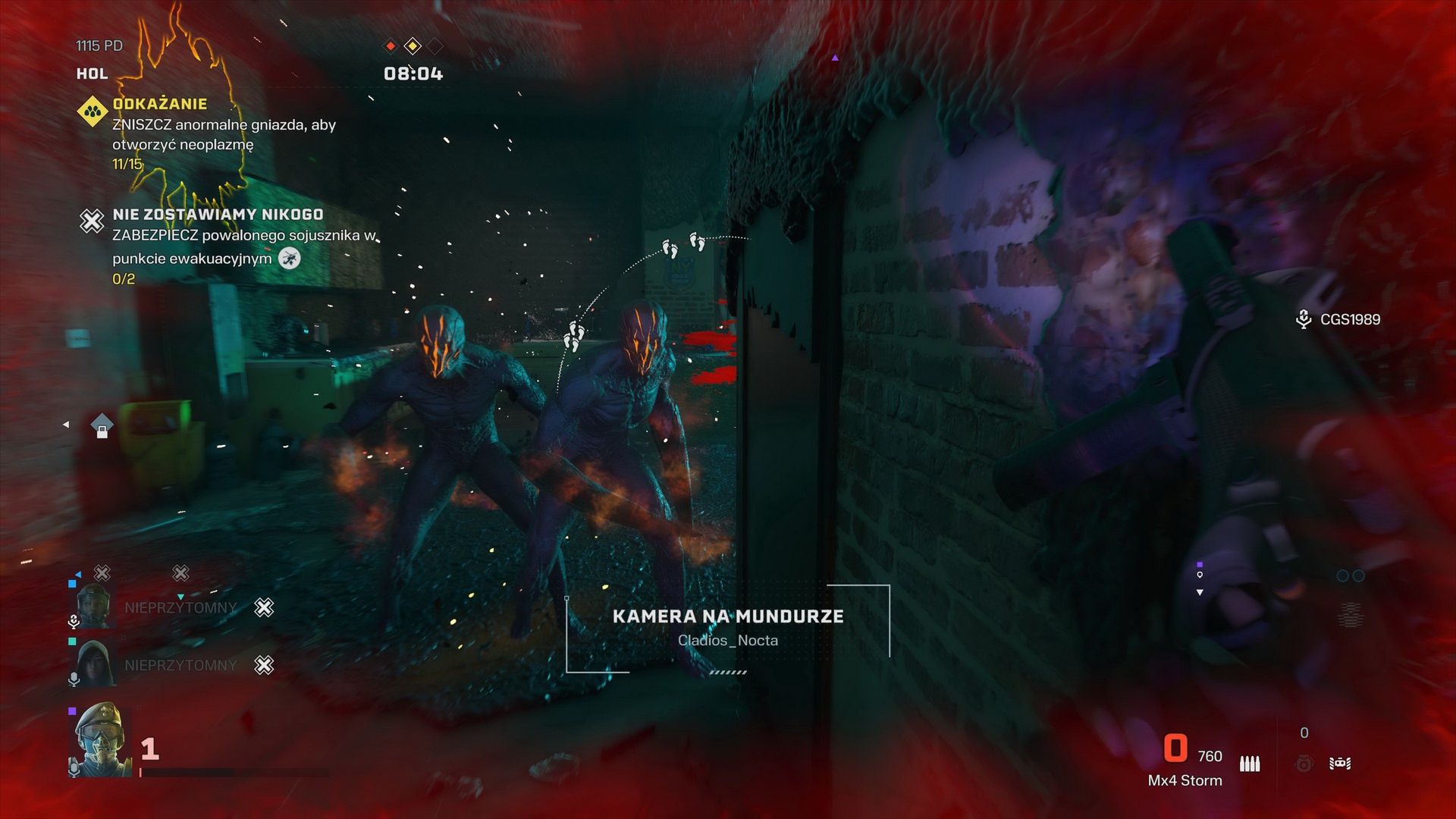 Rainbow Six Extraction - widok z kamery kompana