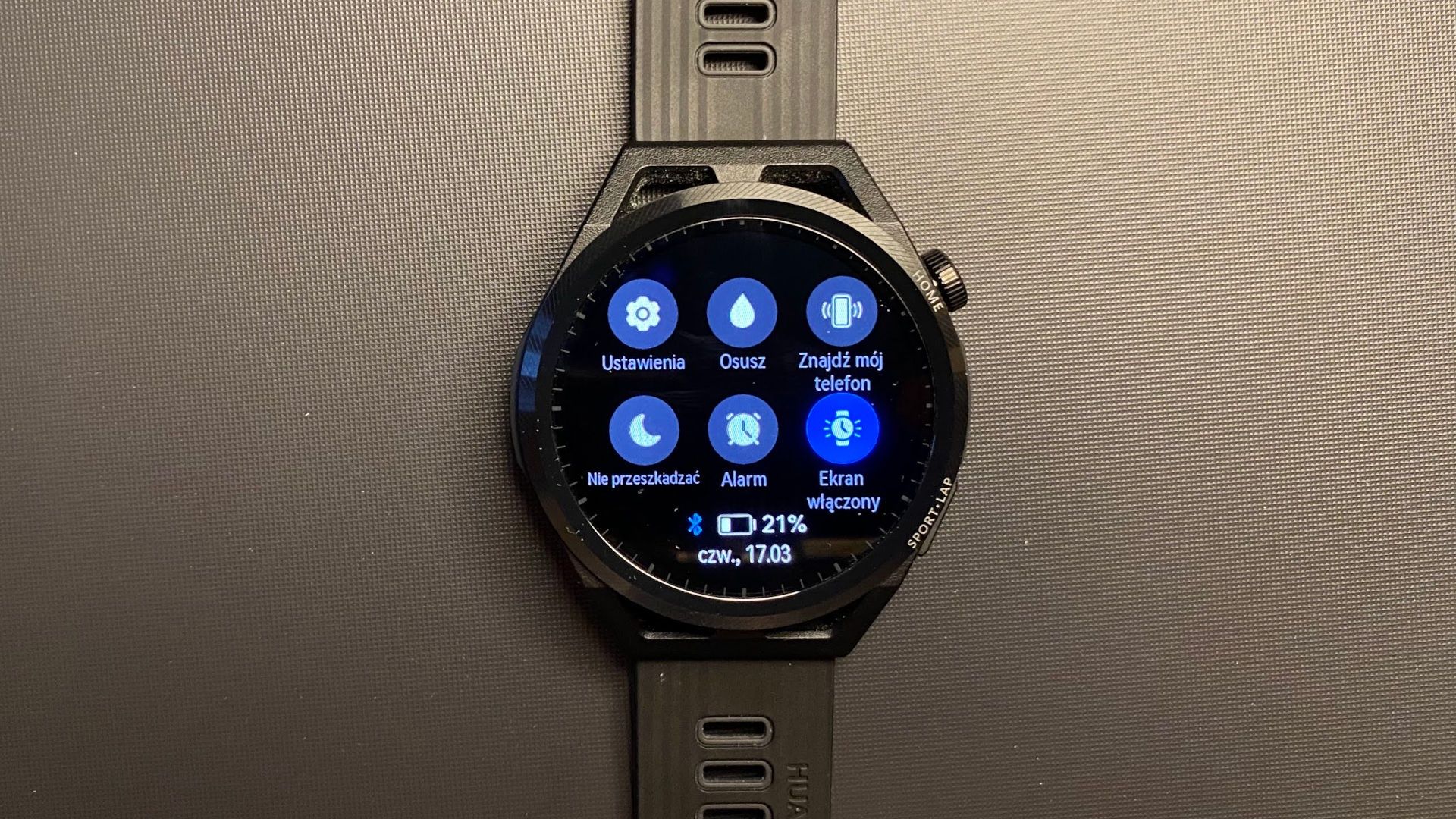 Huawei Watch GT Runner skrócone menu